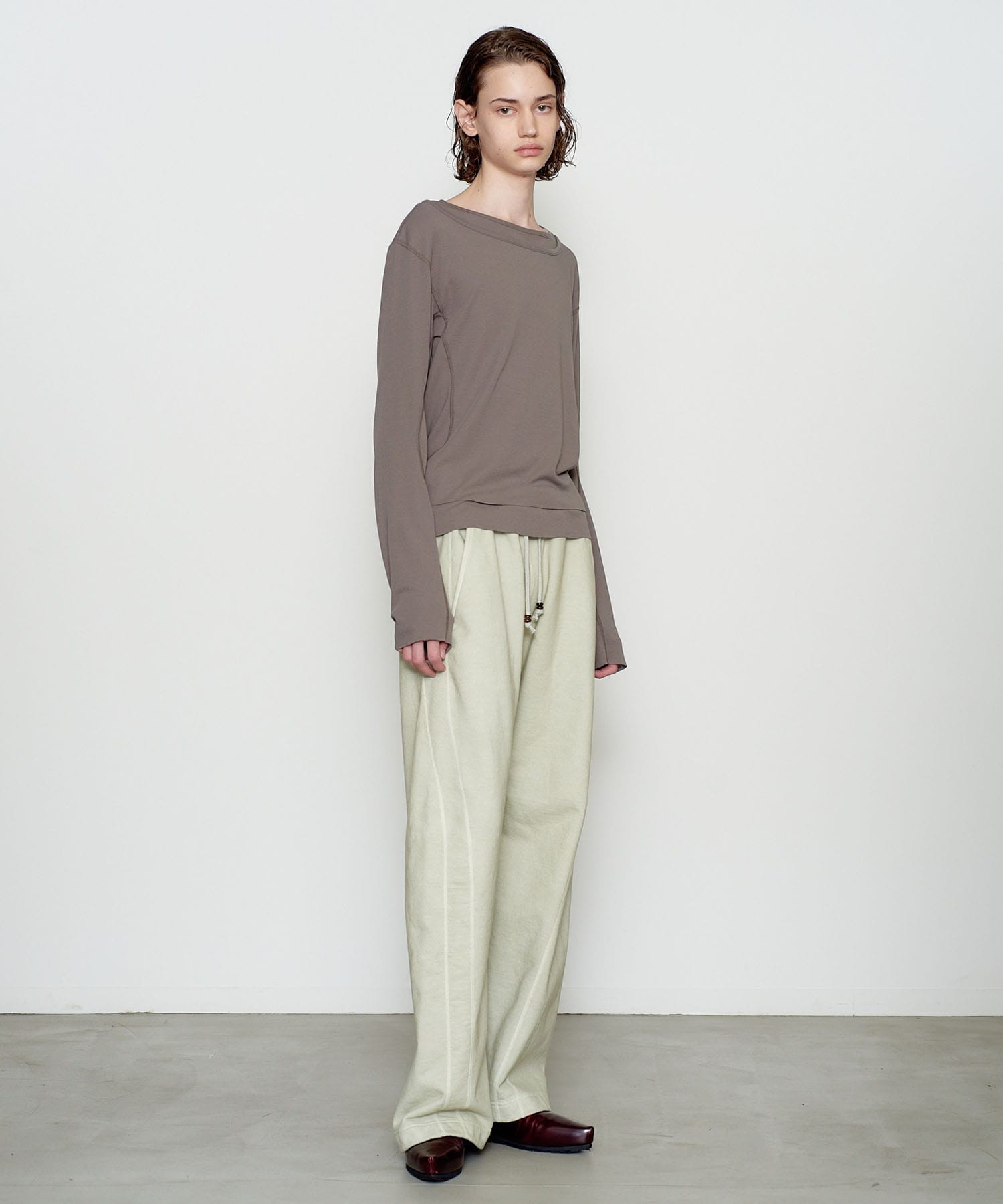 DOUBLE LAYERED LONG SLEEVE T SHIRT NVRFRGT