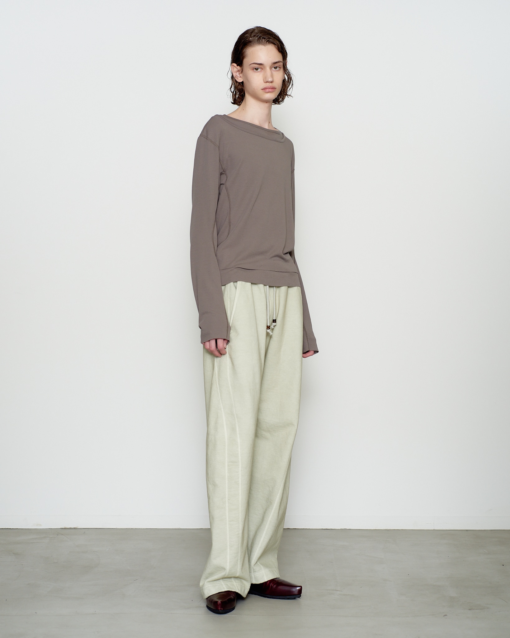 DOUBLE LAYERED LONG SLEEVE T SHIRT NVRFRGT