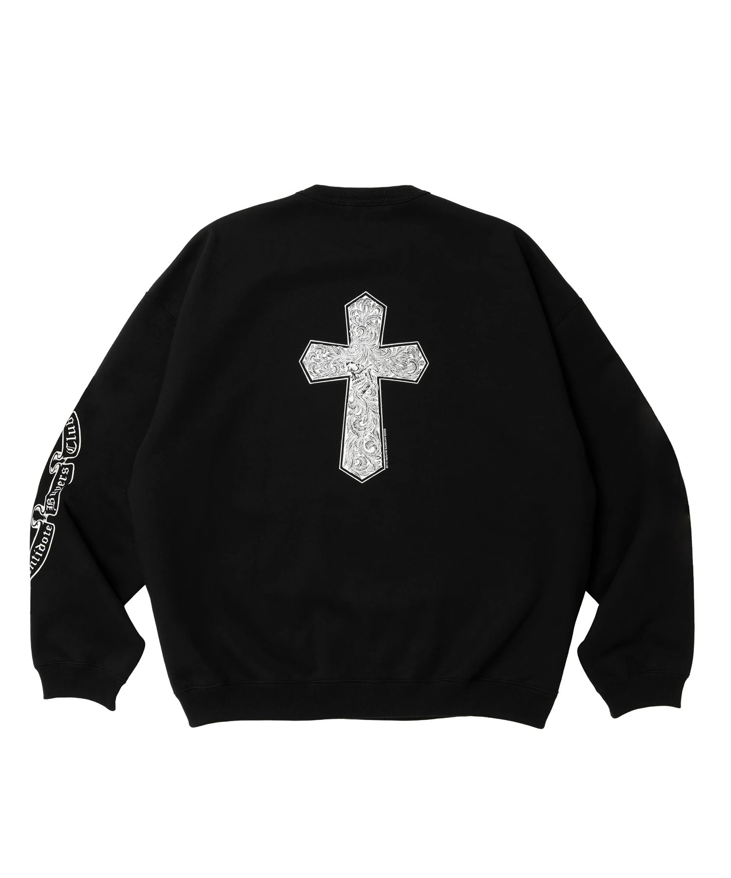 ASIC Crewneck Sweat Shirt Leaf Skull Antidote BUYERS CLUB