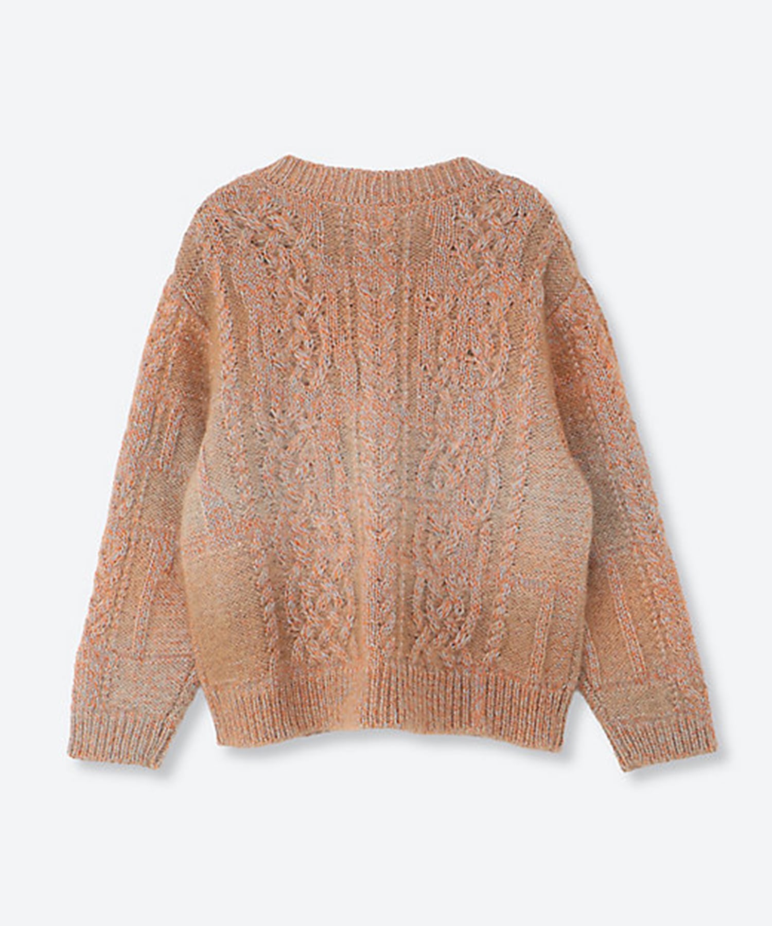 Pyramid Grid Pattern on Cable Knit Cardigan Kota Gushiken