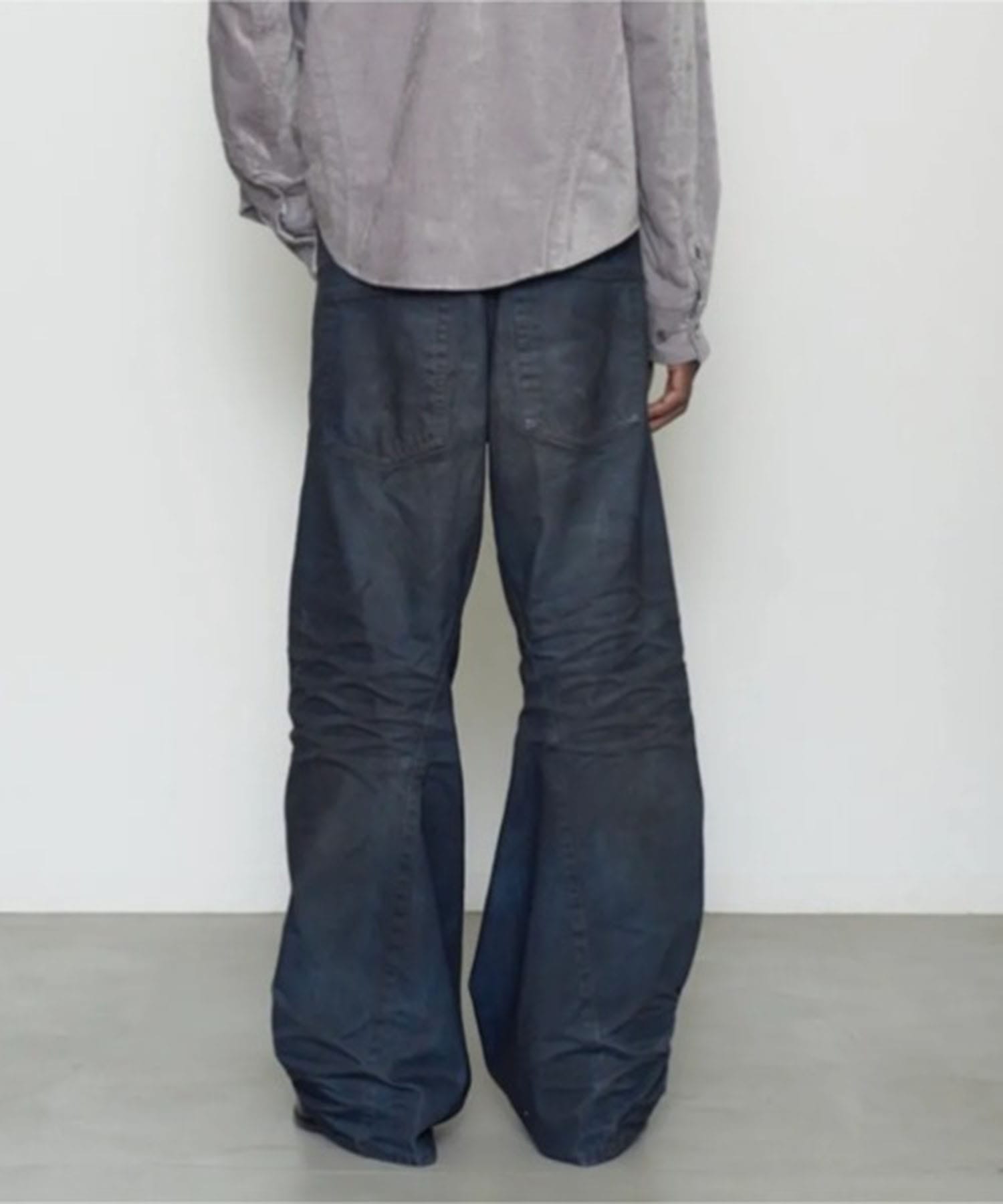 3D TWISTED WIDE LEG JEANS NVRFRGT