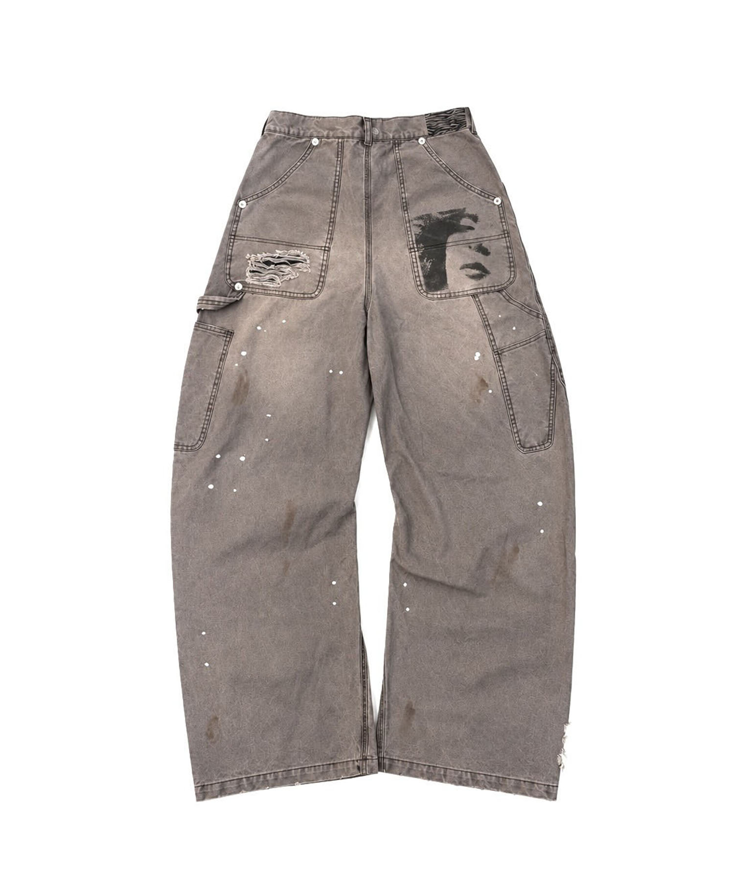 KOWGA×duck double knee curved pants CONZ
