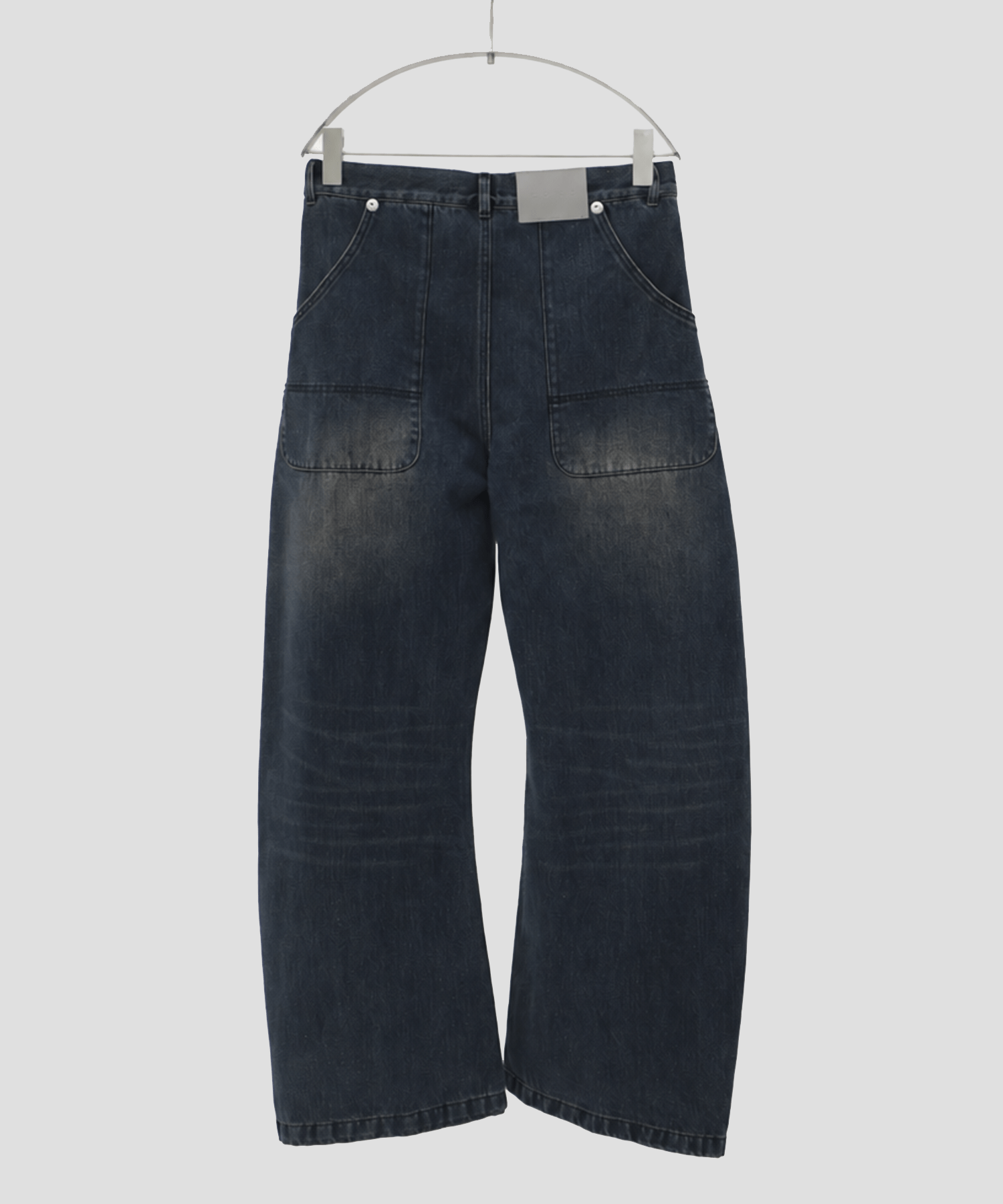over dye curved denim CONZ