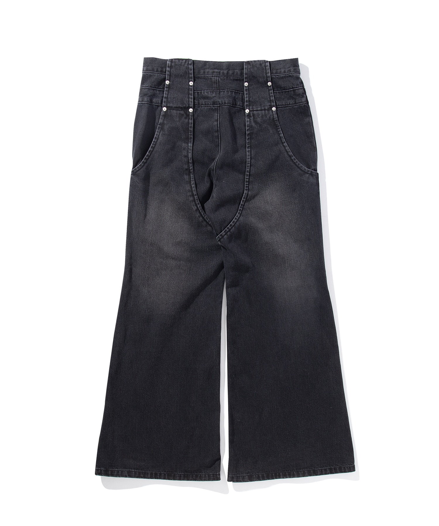 LAYERED WAIST FLARE DENIM GOAT ESSENCE