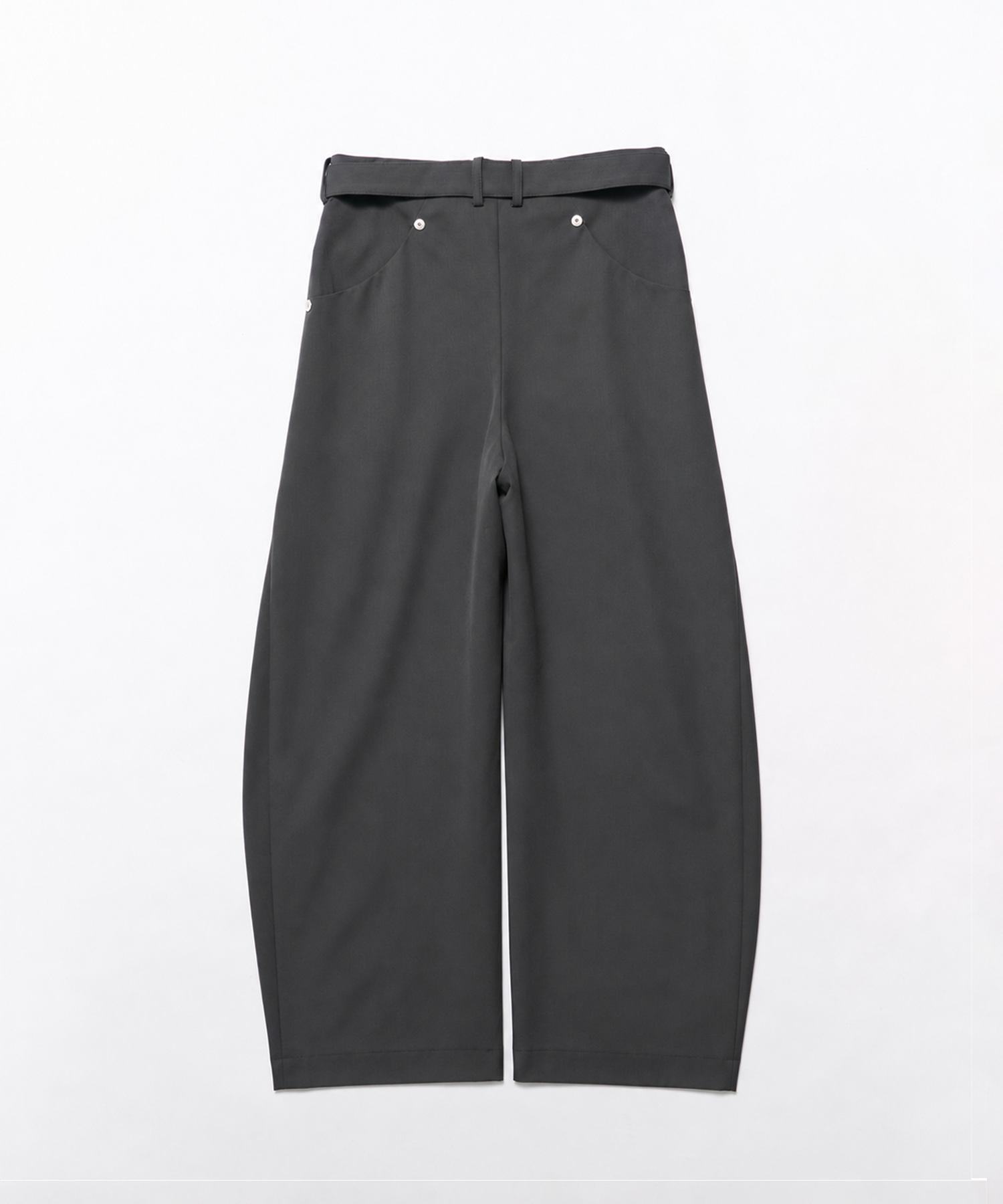 curve leg trousers belted CONZ