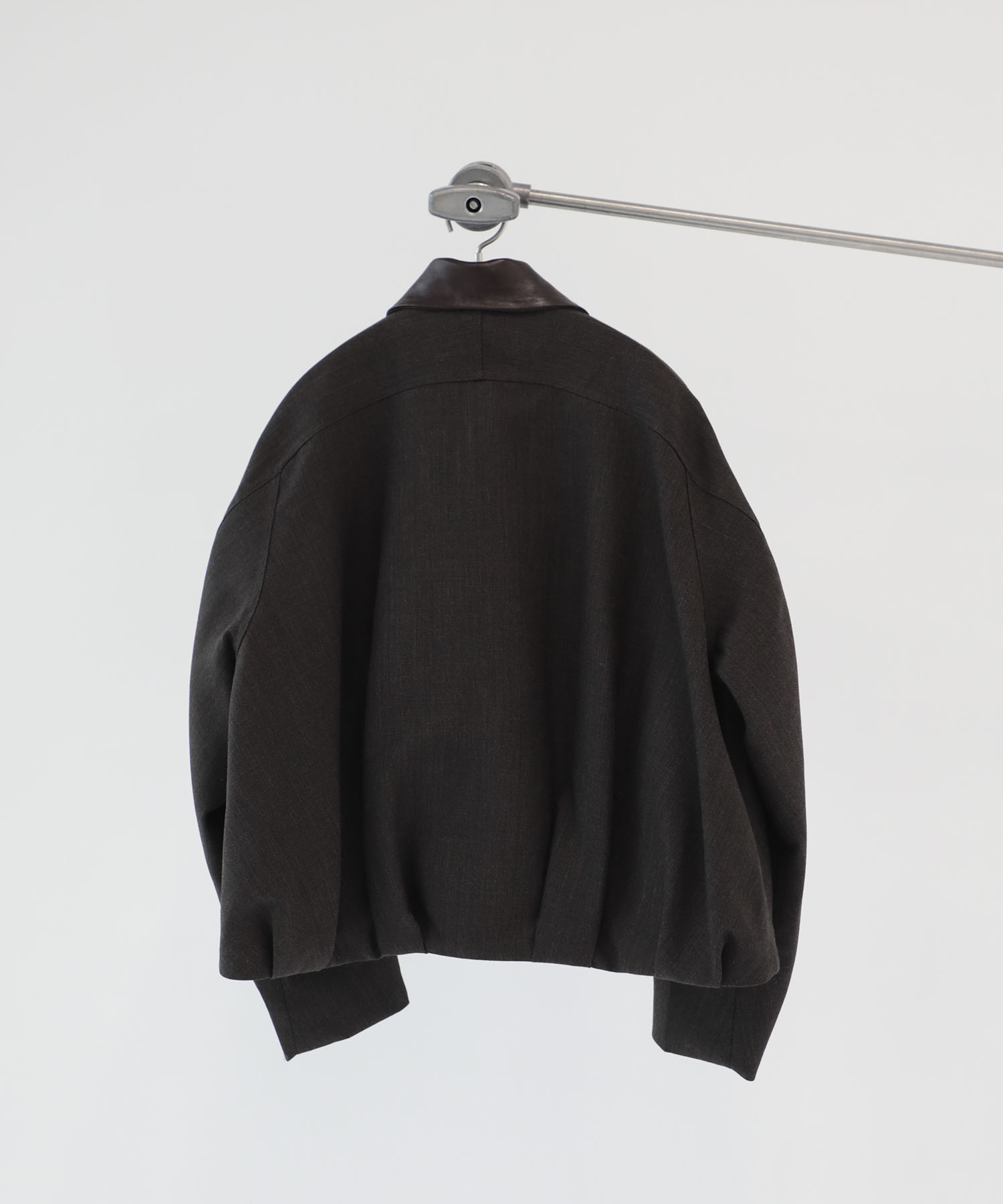 leather collar balloon blouson shark skin CONZ