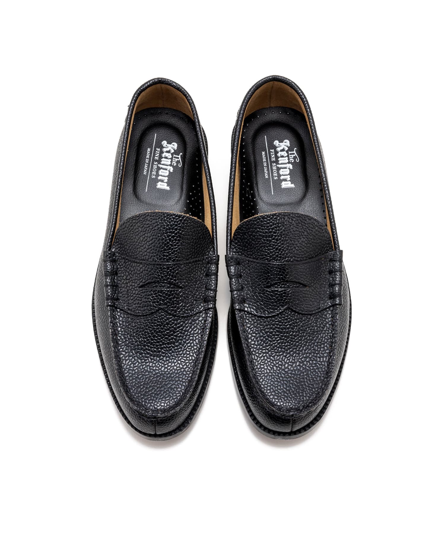 EMBOSSED LOAFERS BLACK SCOTCH GRAIN The Kenford FINESHOES