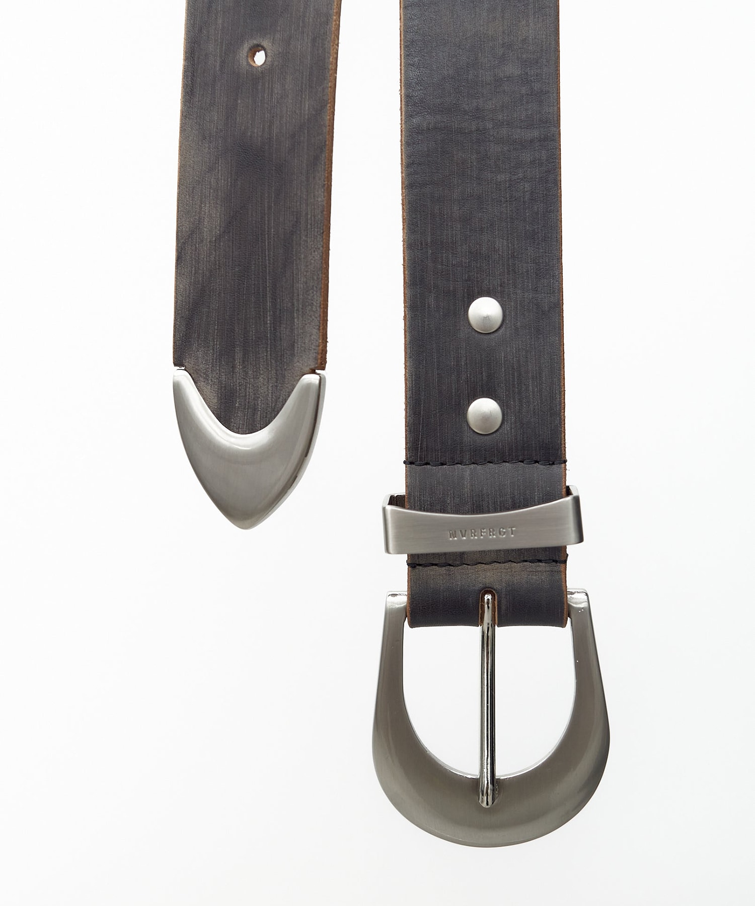 4C DISTRESSED LEATHER BELT NVRFRGT