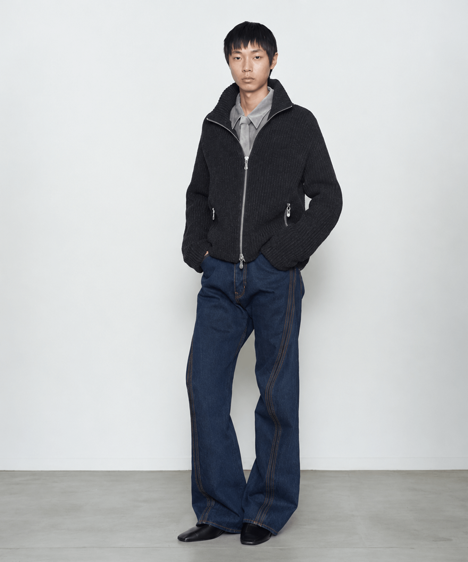 DRIVERS ZIP UP SWEATER NVRFRGT