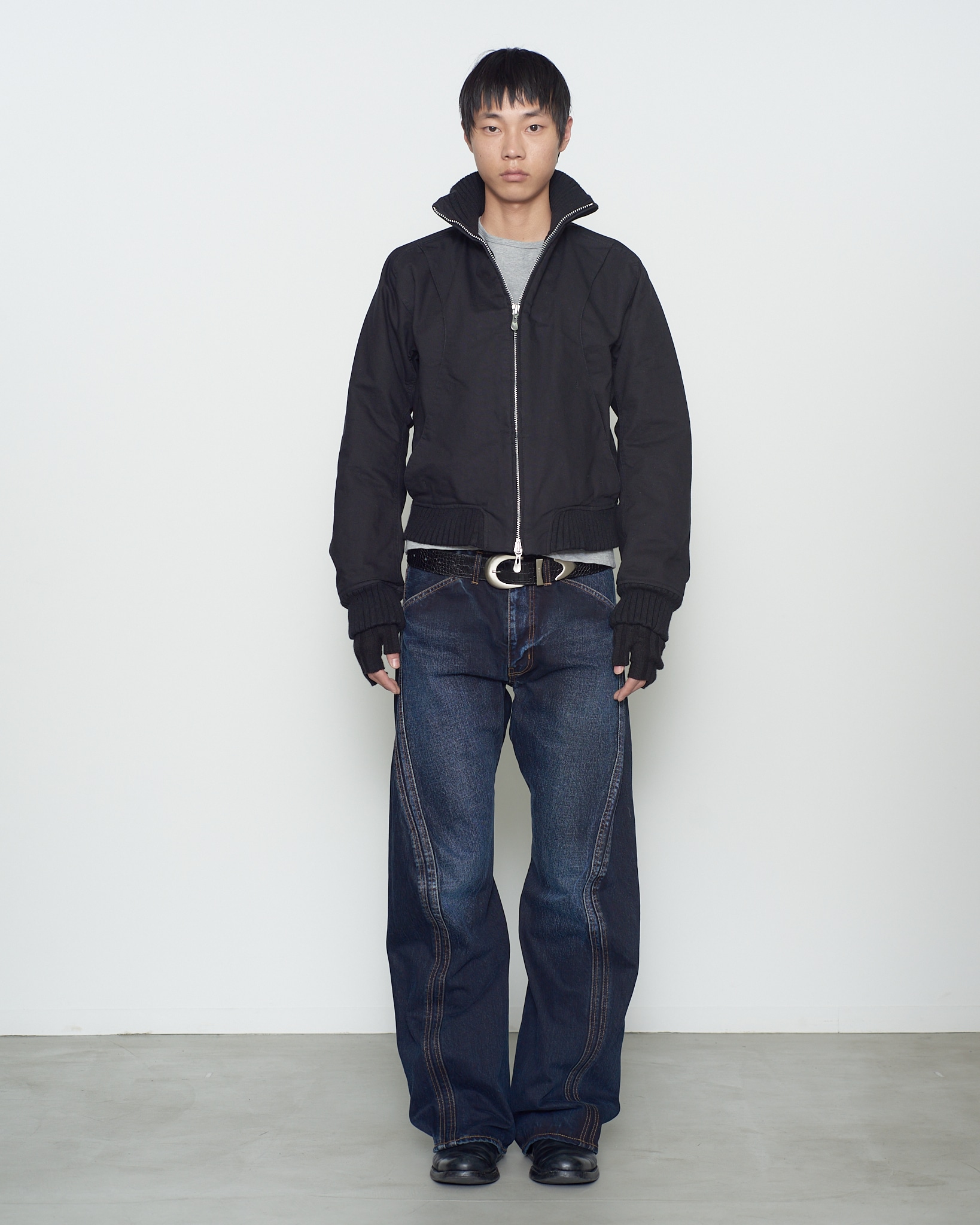 STAND COLLAR BOMBER JACKET NVRFRGT