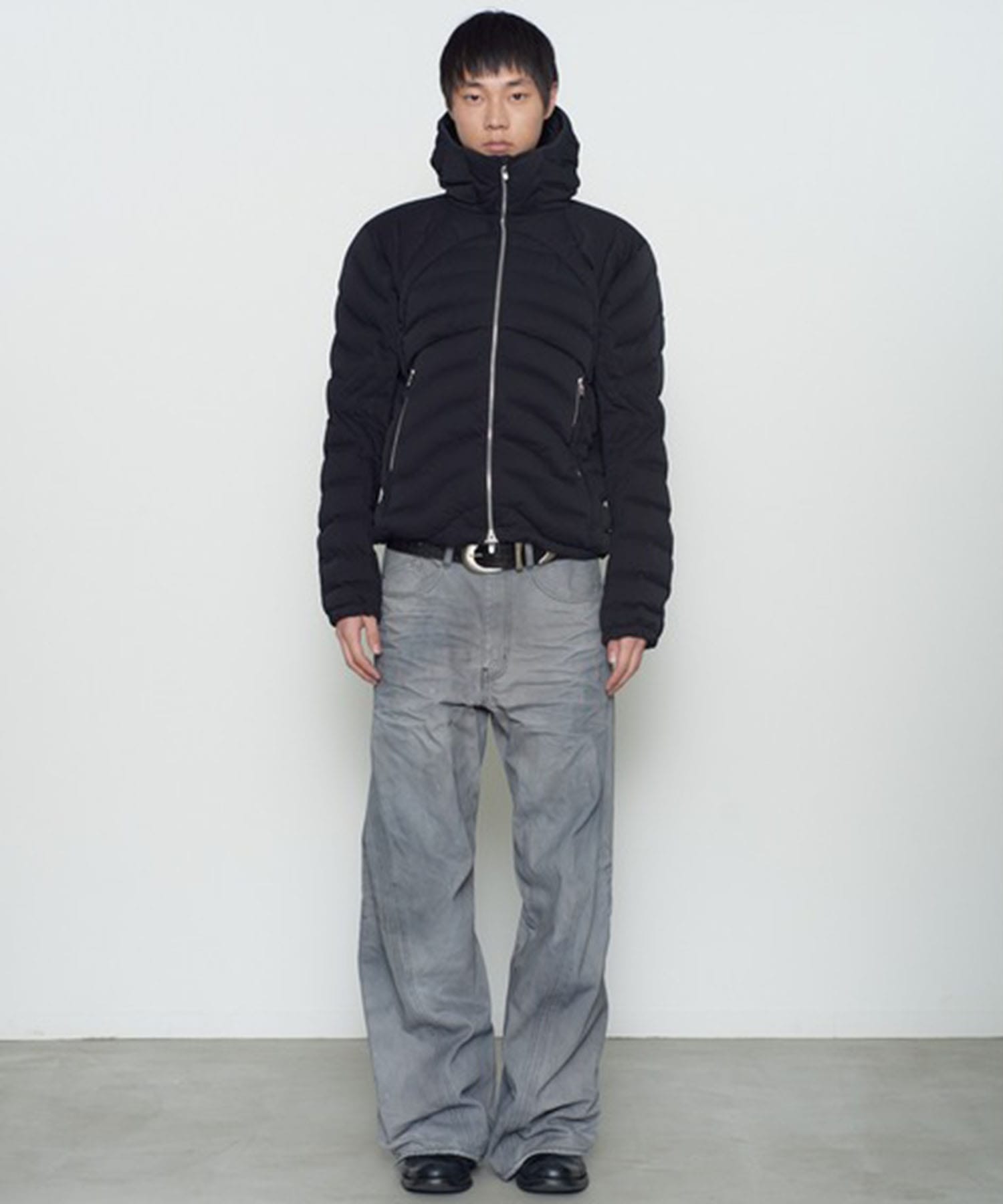 PANELLED HOODED PUFFER JACKET NVRFRGT