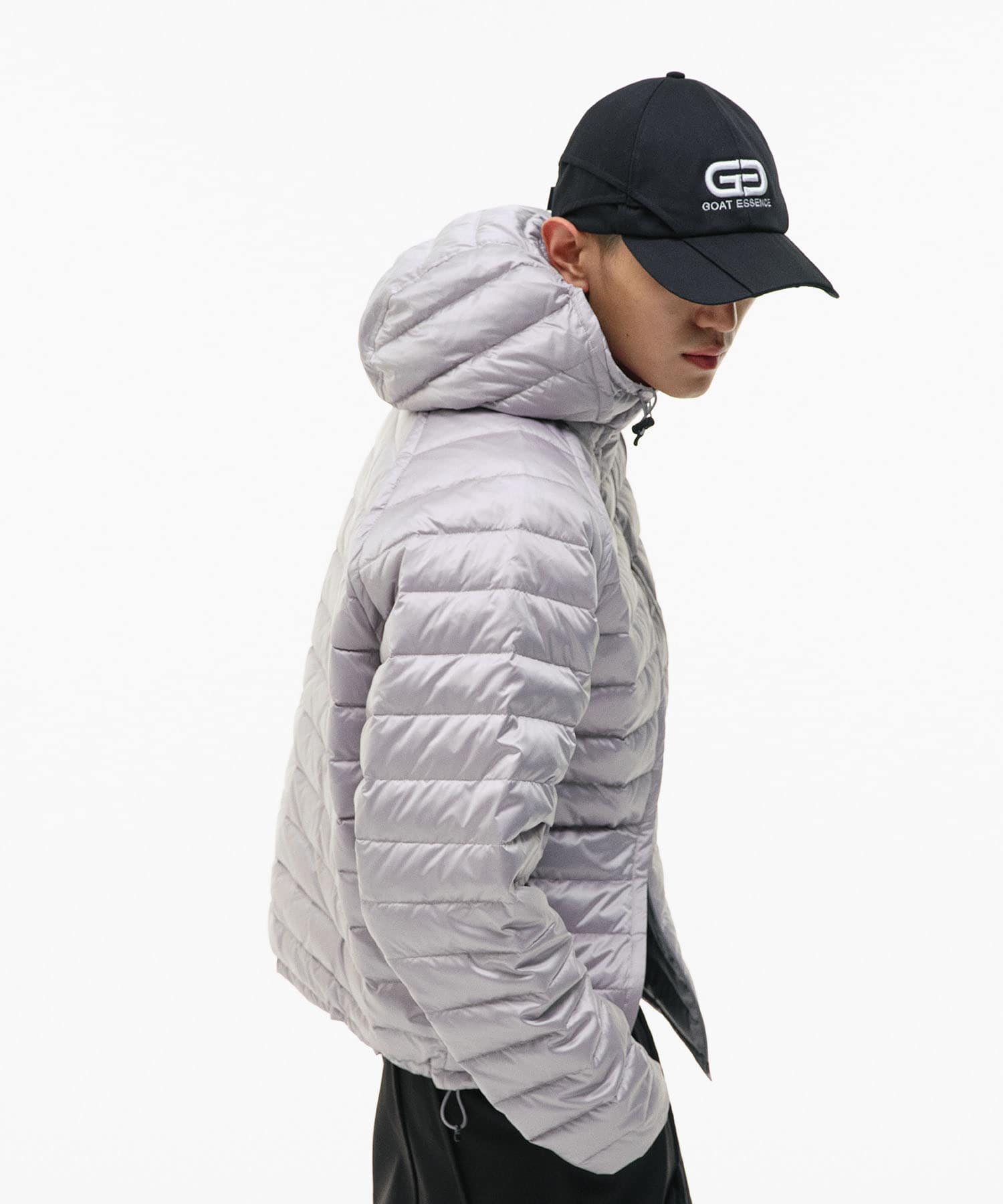 DOUBLE-ZIP HOODED DOWN JACKET GOAT ESSENCE