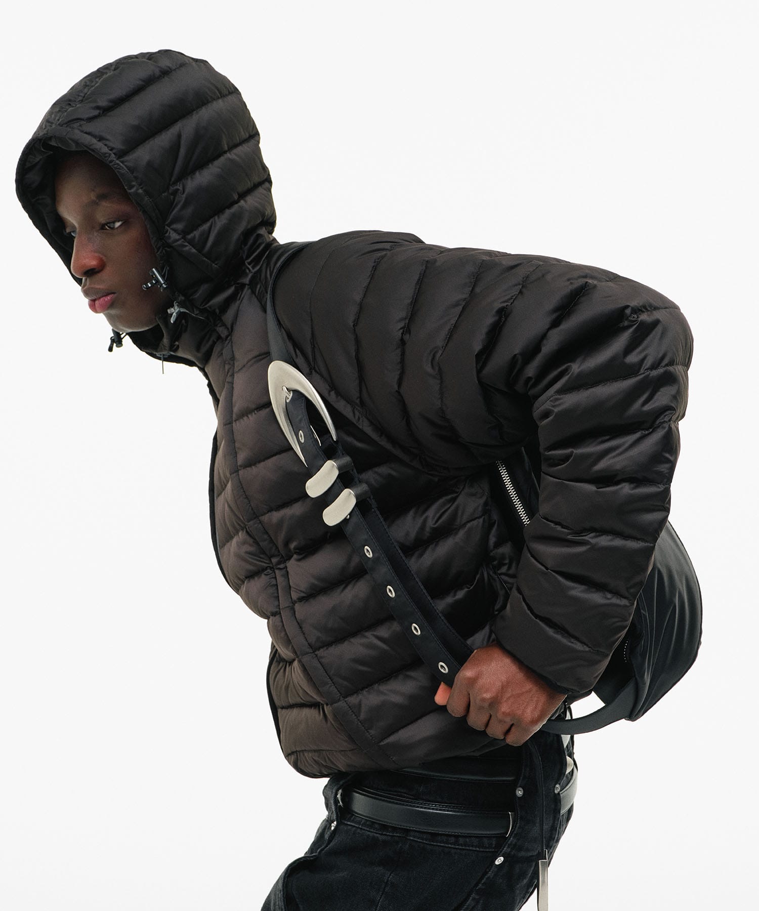 DOUBLE-ZIP HOODED DOWN JACKET GOAT ESSENCE
