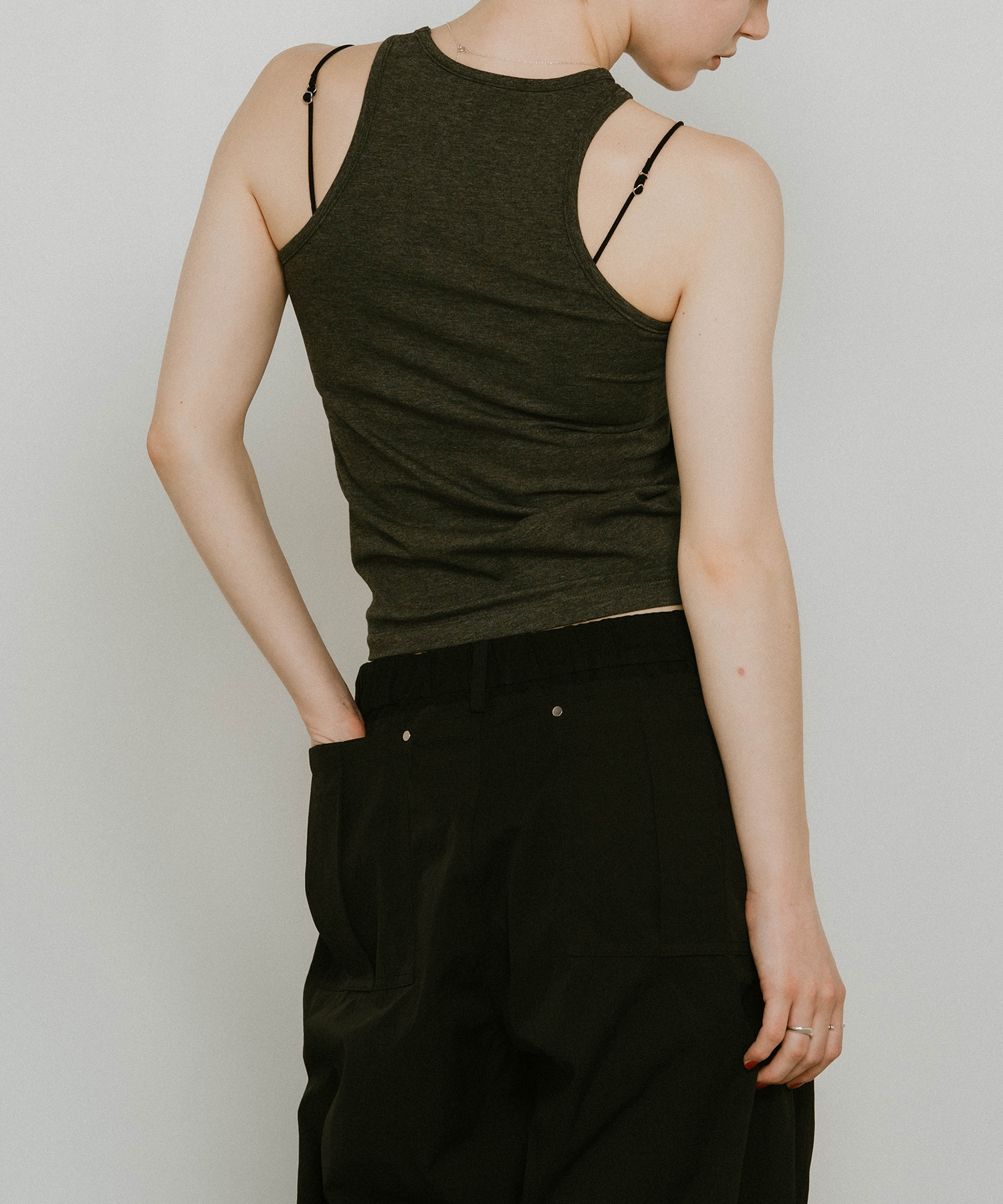 2piece layered logo tank top Knuth Marf