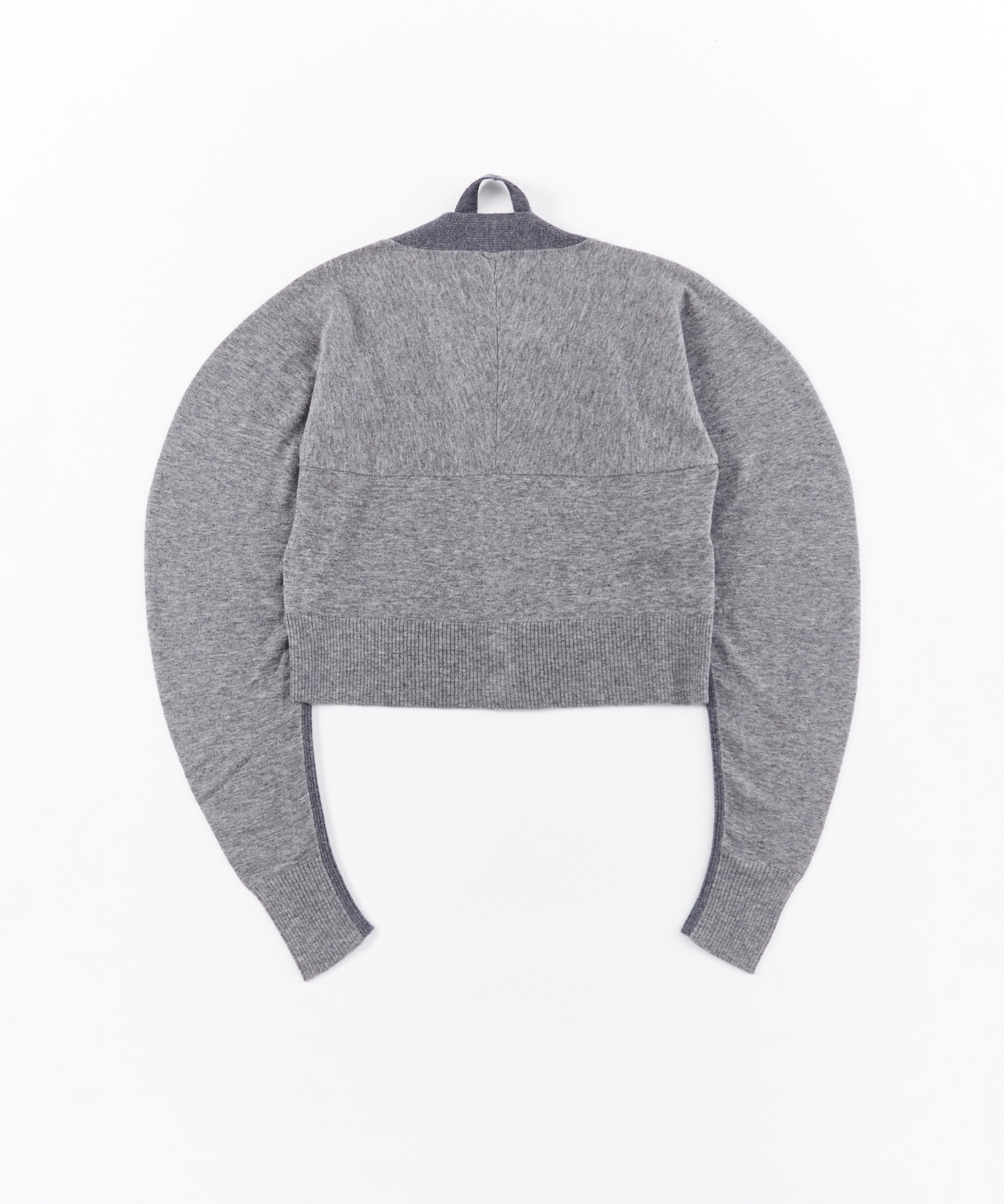 RIB SWITCHING SHORT CARDIGAN A CCORDION