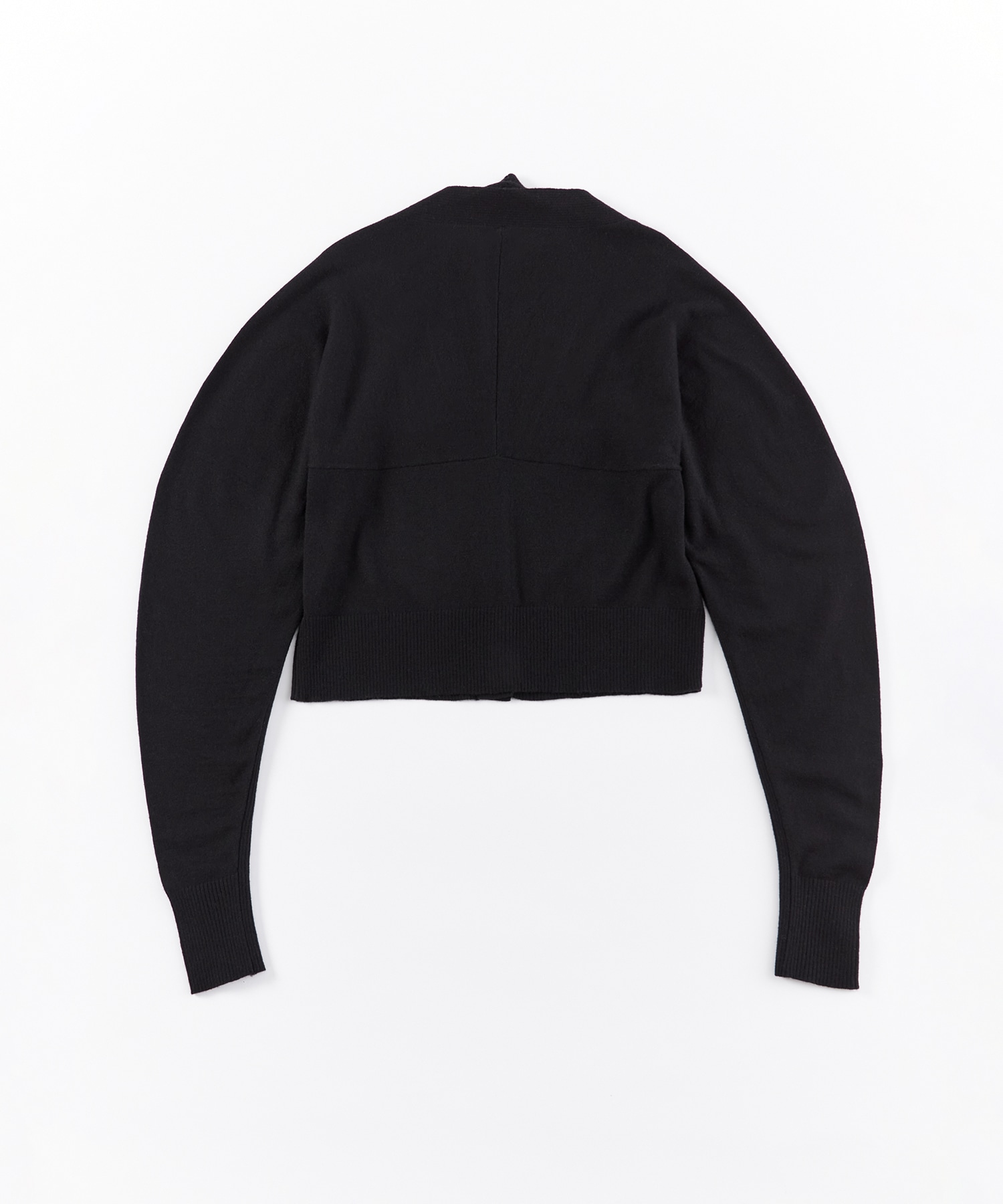 RIB SWITCHING SHORT CARDIGAN A CCORDION