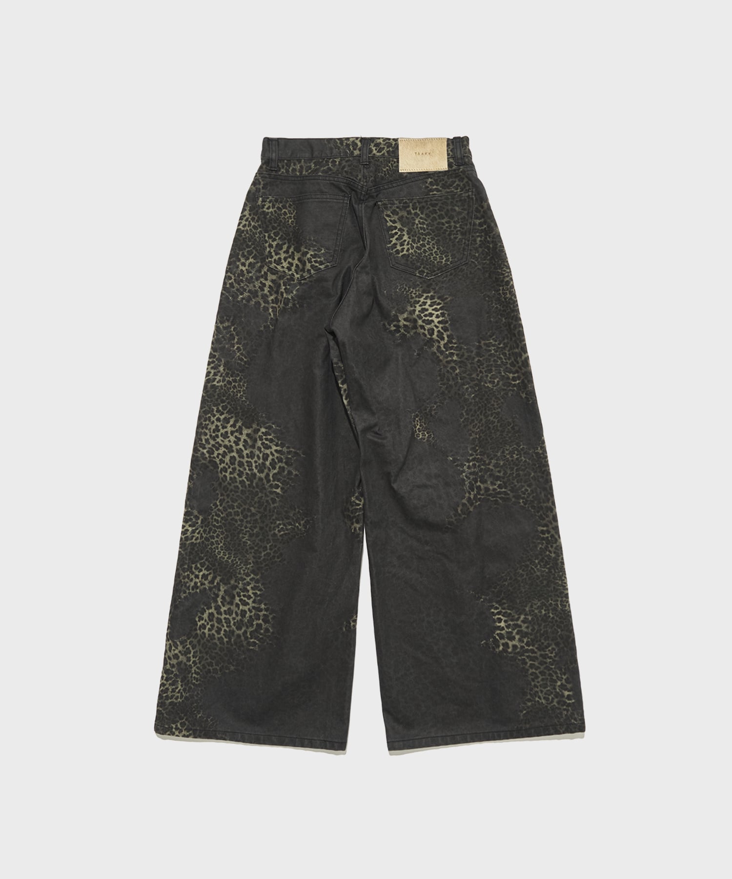 MIX TURE DENIM WIDE 5-POCKET PANTS TAAKK