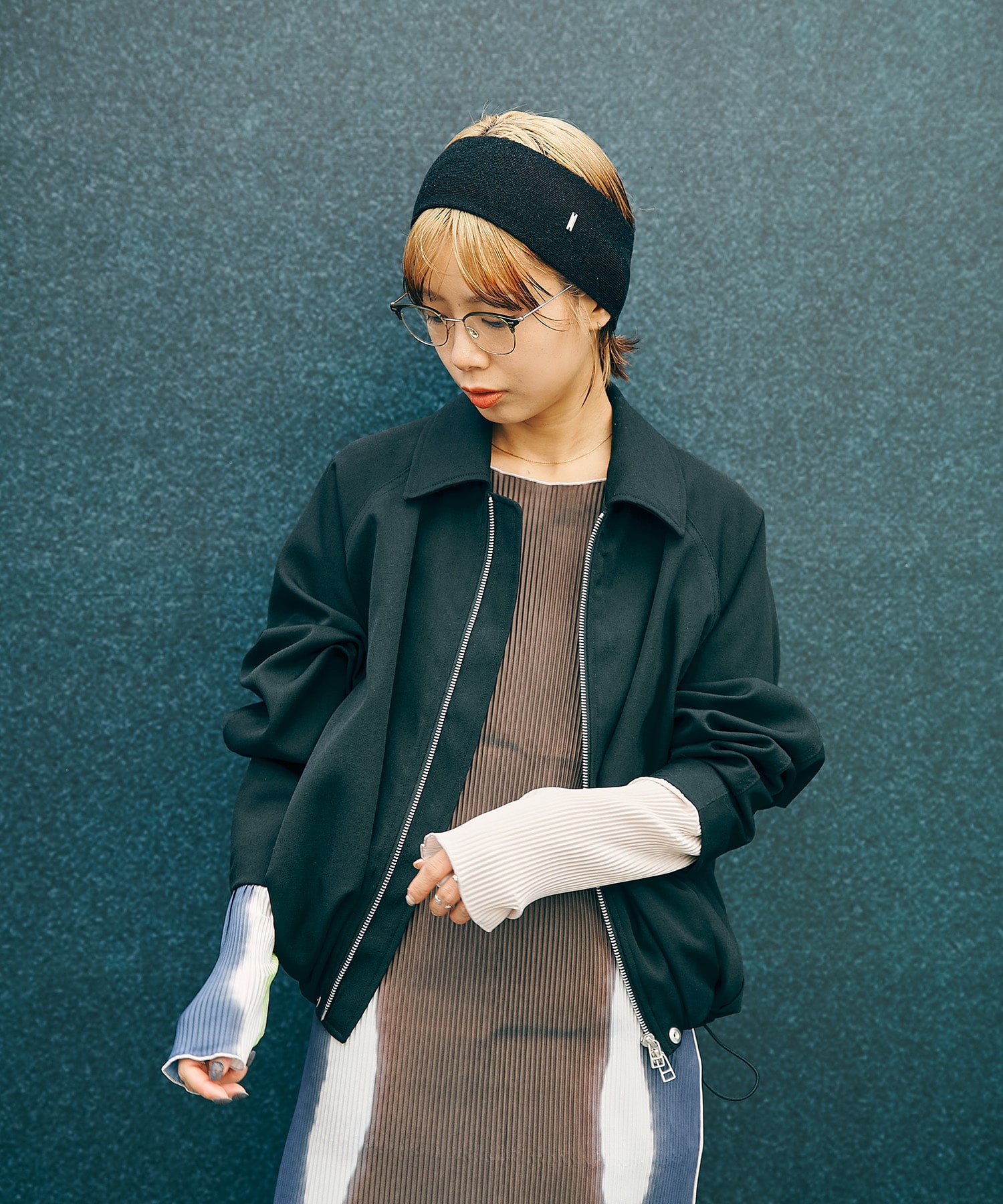 BALLOON ZIP UP JACKET CONZ