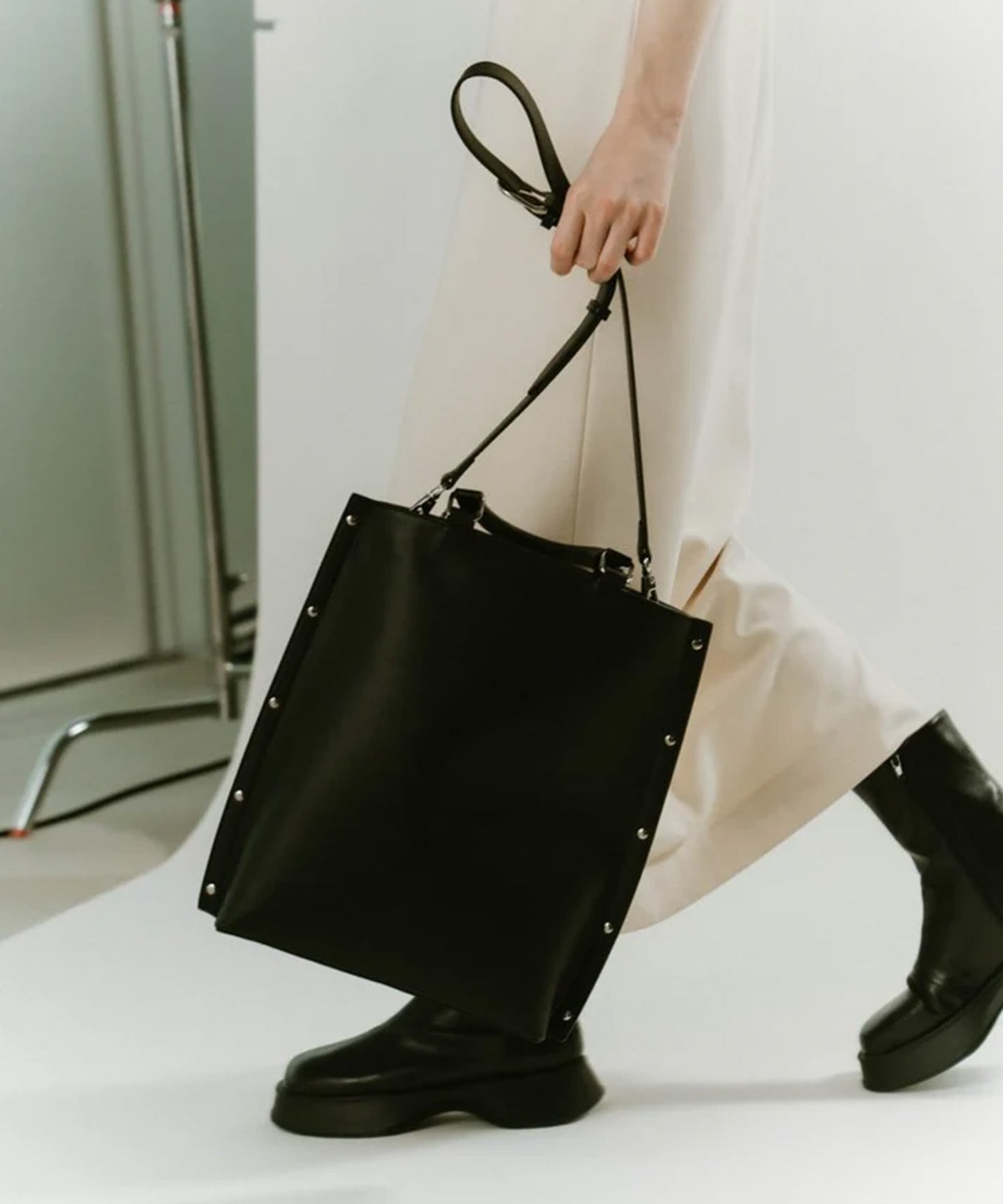 side studs leather bag Knuth Marf