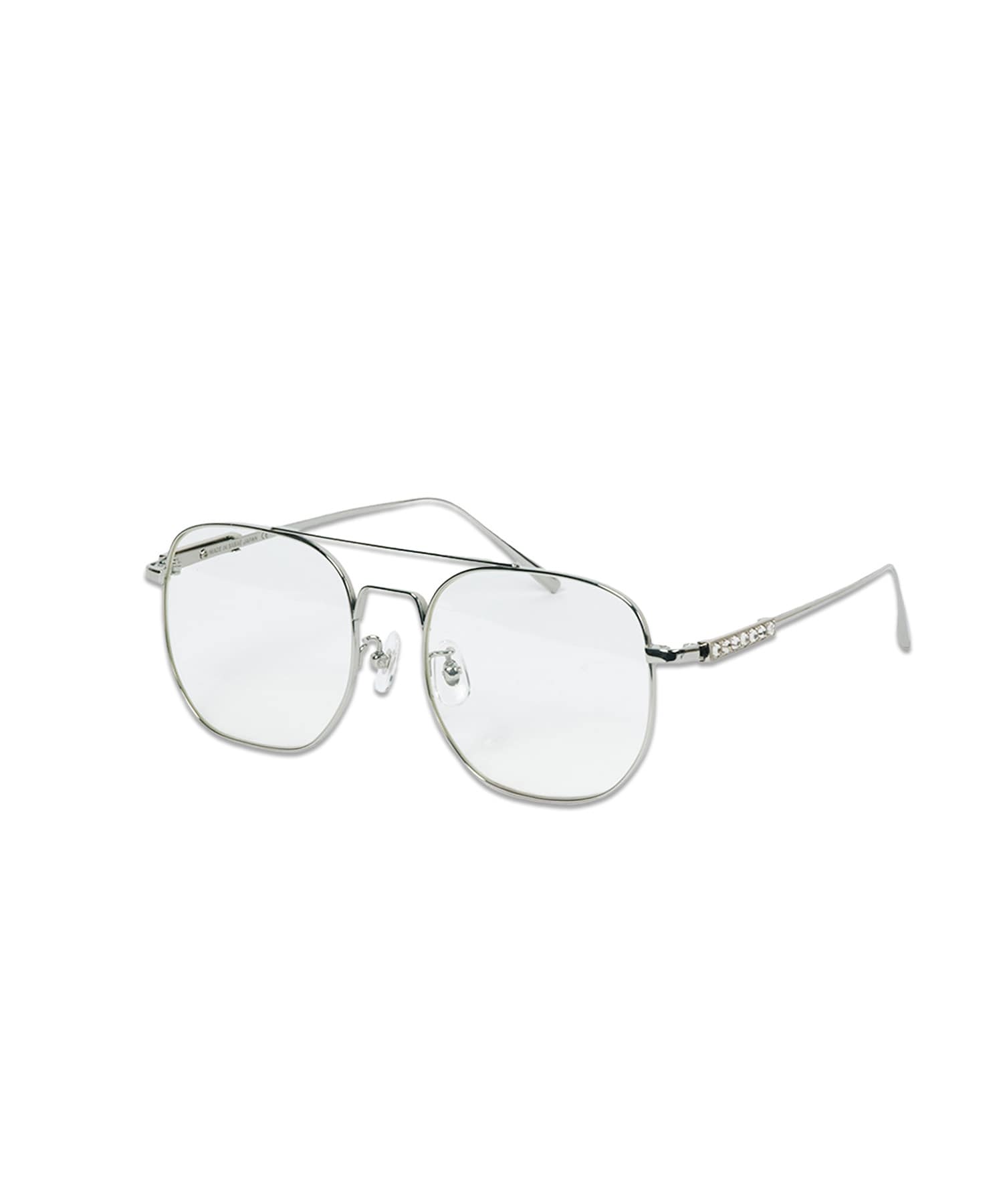 Aviator Glasses with Rhinestones & Logo heyep