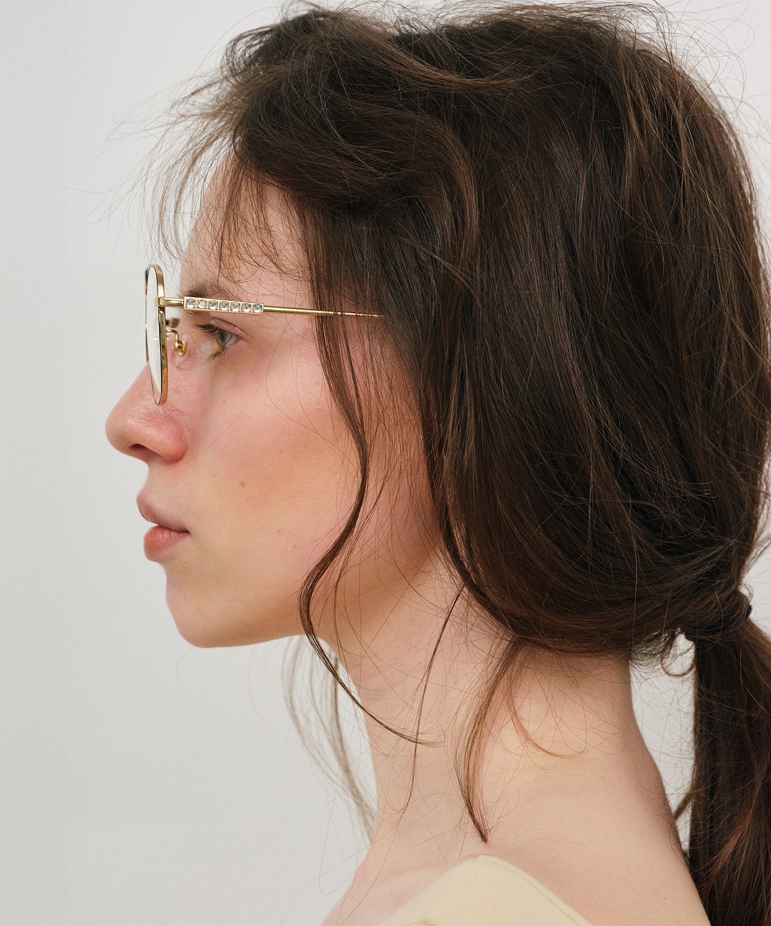 Aviator Glasses with Rhinestones & Logo heyep