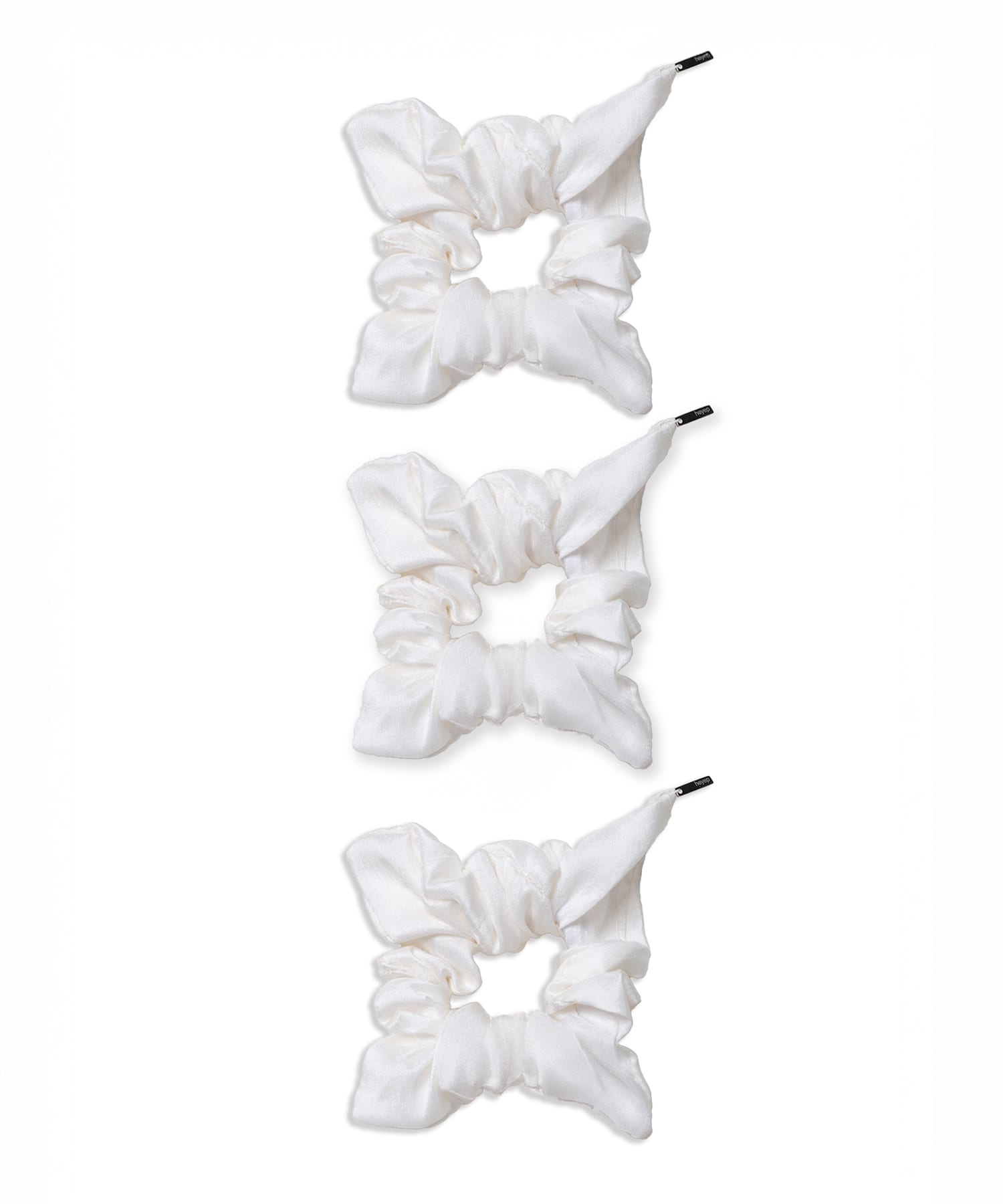 Silk Square Mini Scrunchie 3-Piece Set heyep