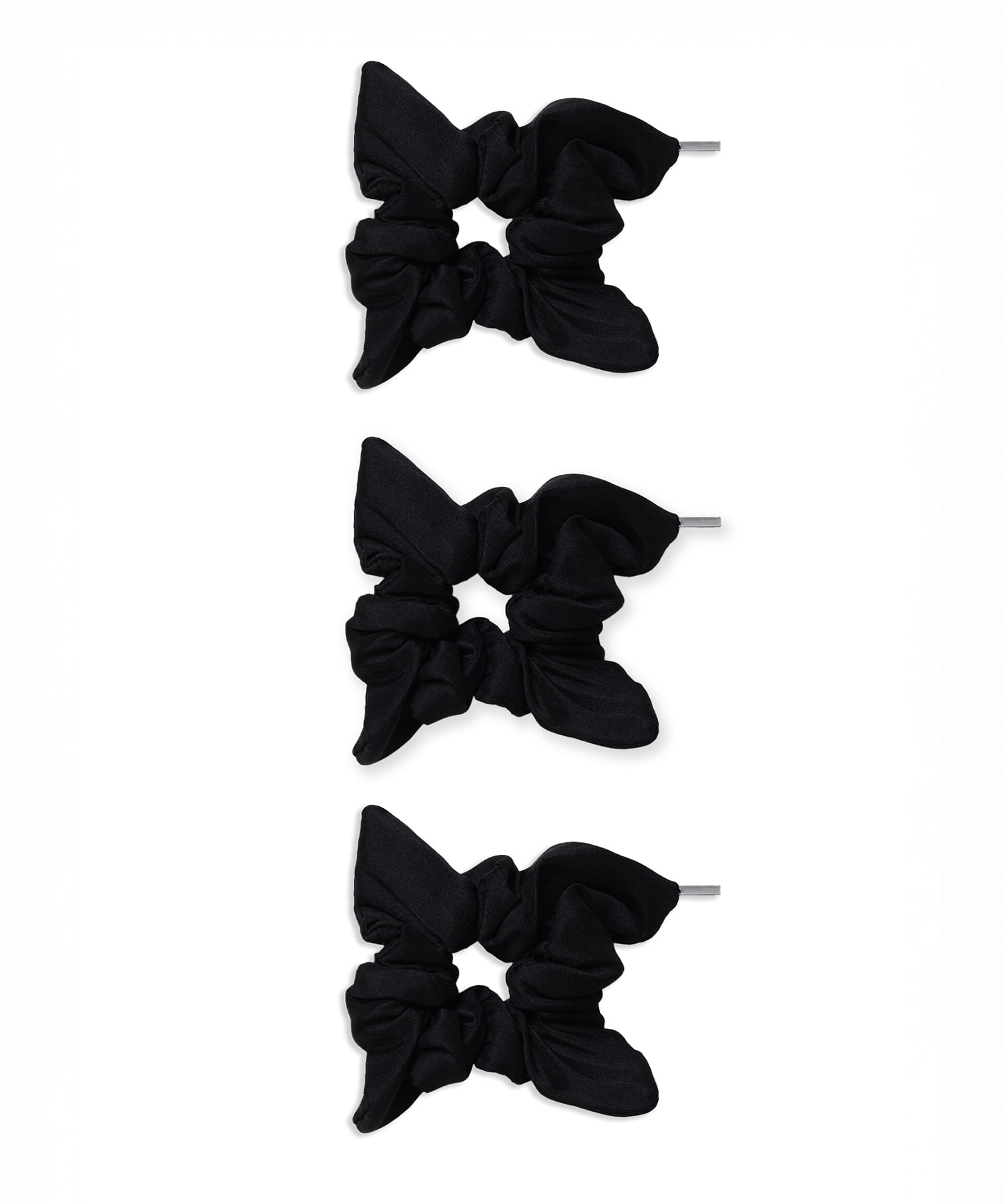 Silk Square Mini Scrunchie 3-Piece Set heyep