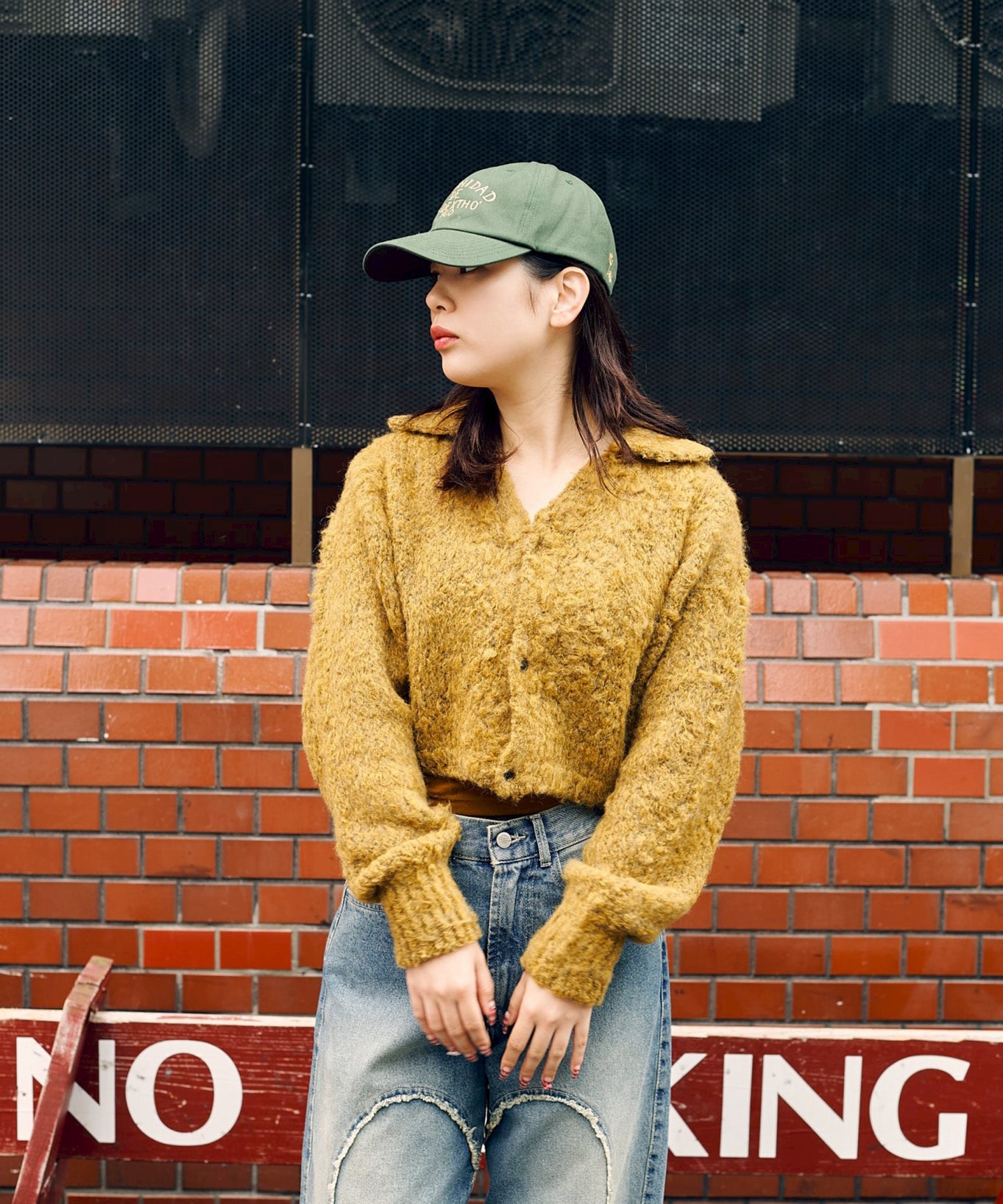 MIX FUR MOLE KNIT SKIPPER CARDIGAN ANTHEM A