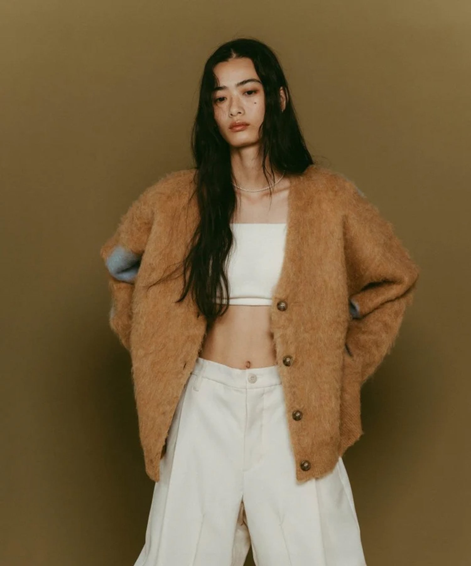 accent mohair cardigan(unisex) Knuth Marf