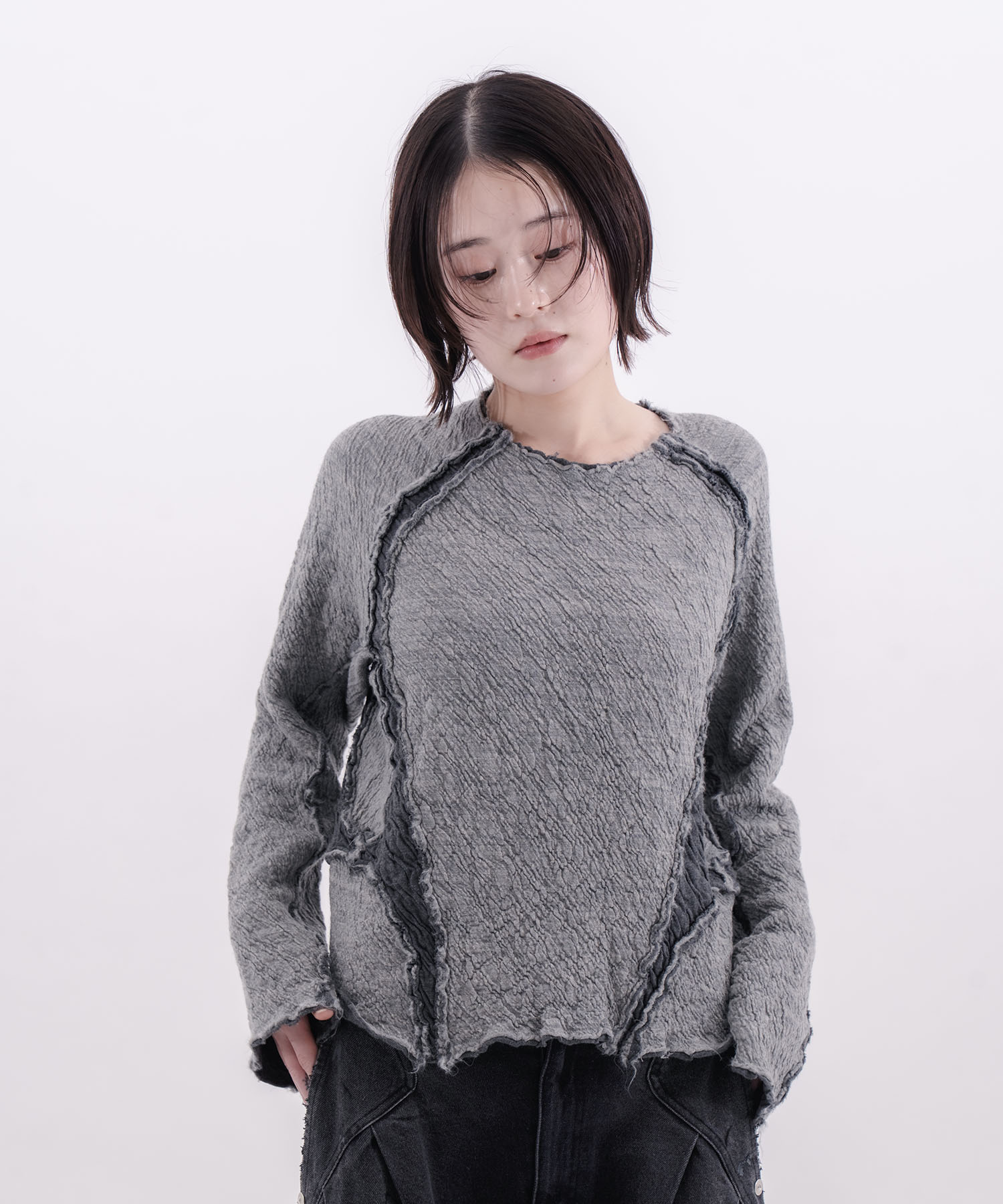 別注PANELED LONG SLEEVE NVRFRGT