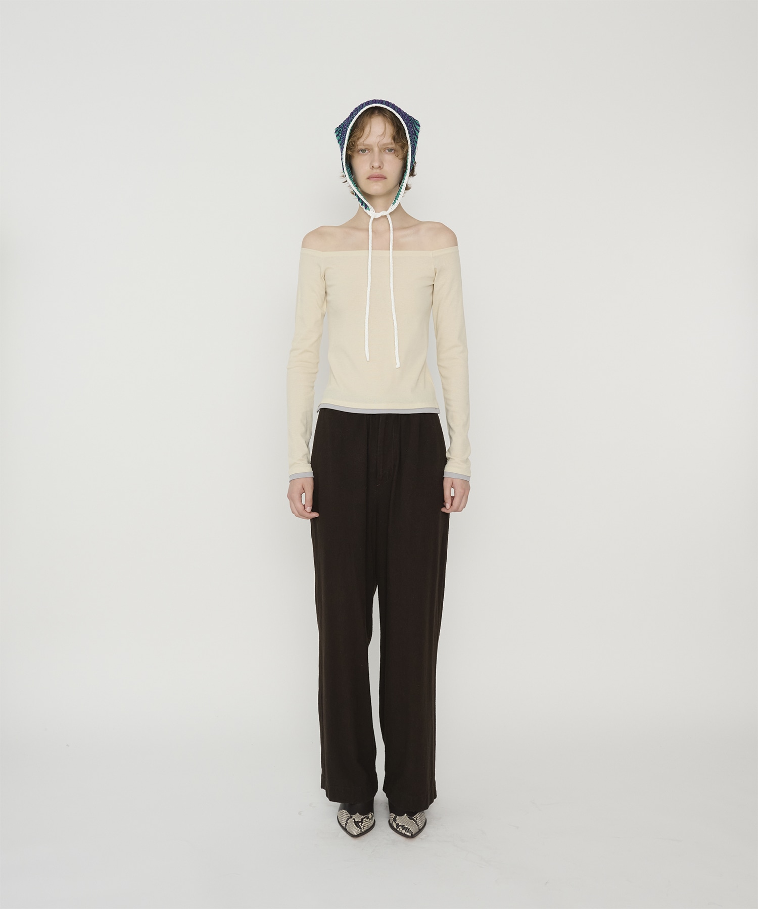 COTTON OFF SHOULDER LAYERED PULLOVER JANE SMITH