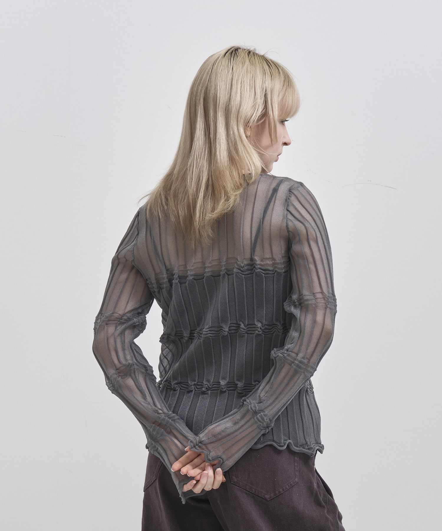 sheer flow cardigan OPEN SESAME CLUB