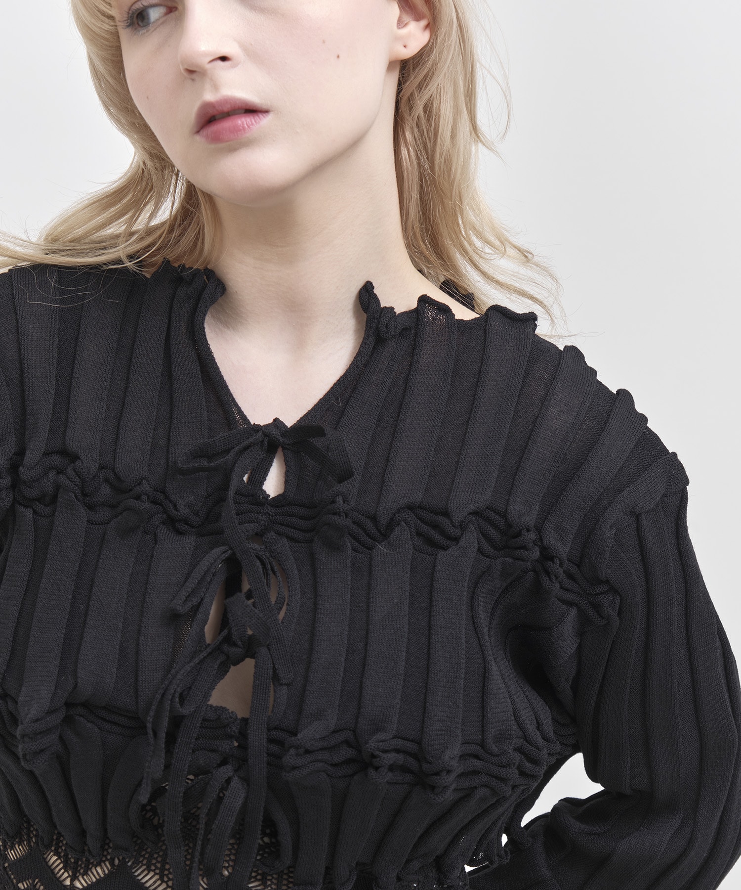 flow  short cardigan OPEN SESAME CLUB