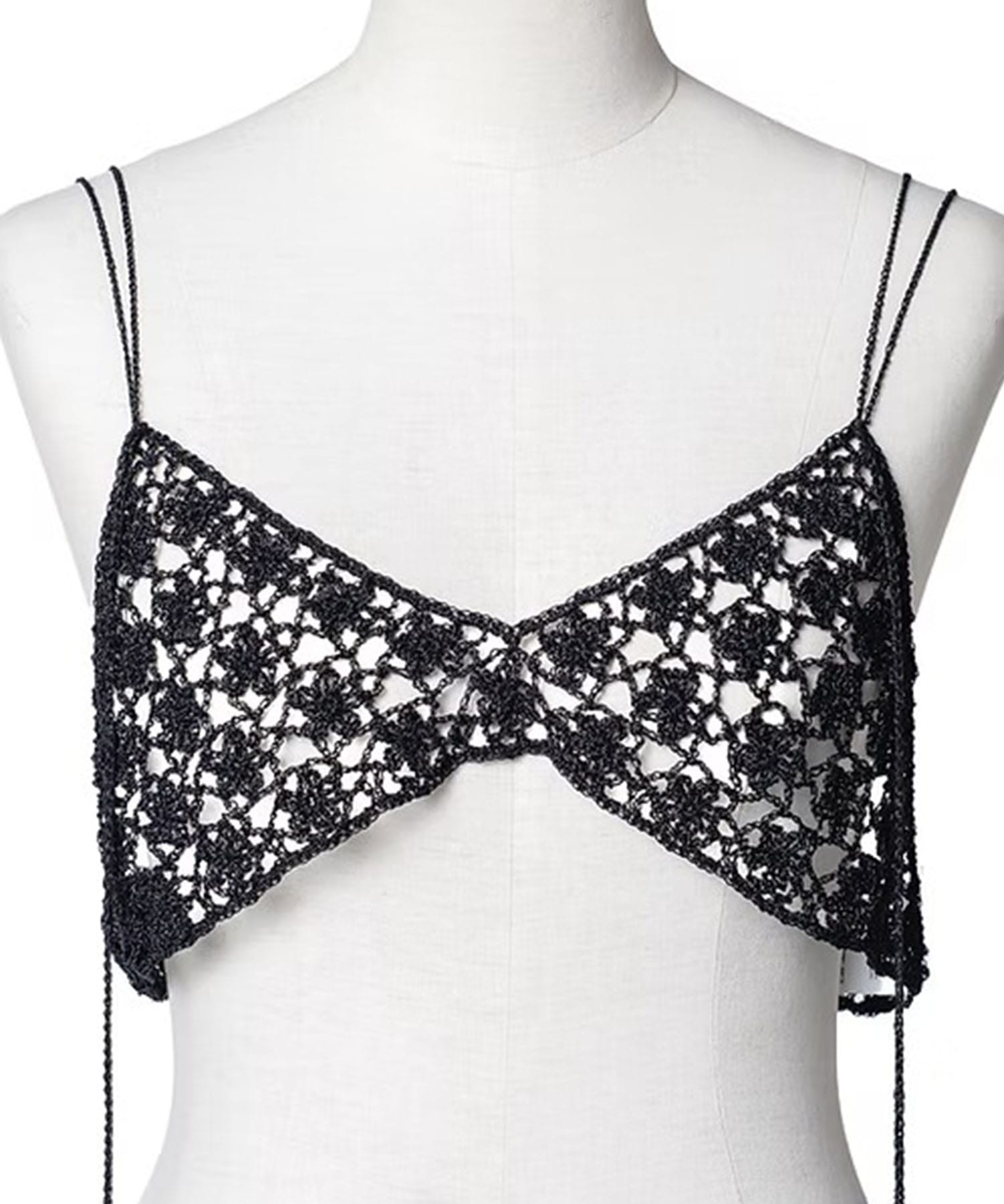 crochet flower bratop OPEN SESAME CLUB