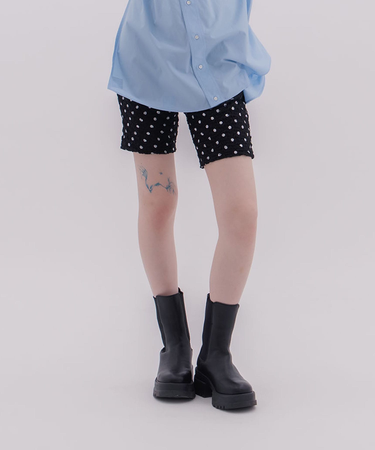 Polka dot print cycling shorts naokitomizuka