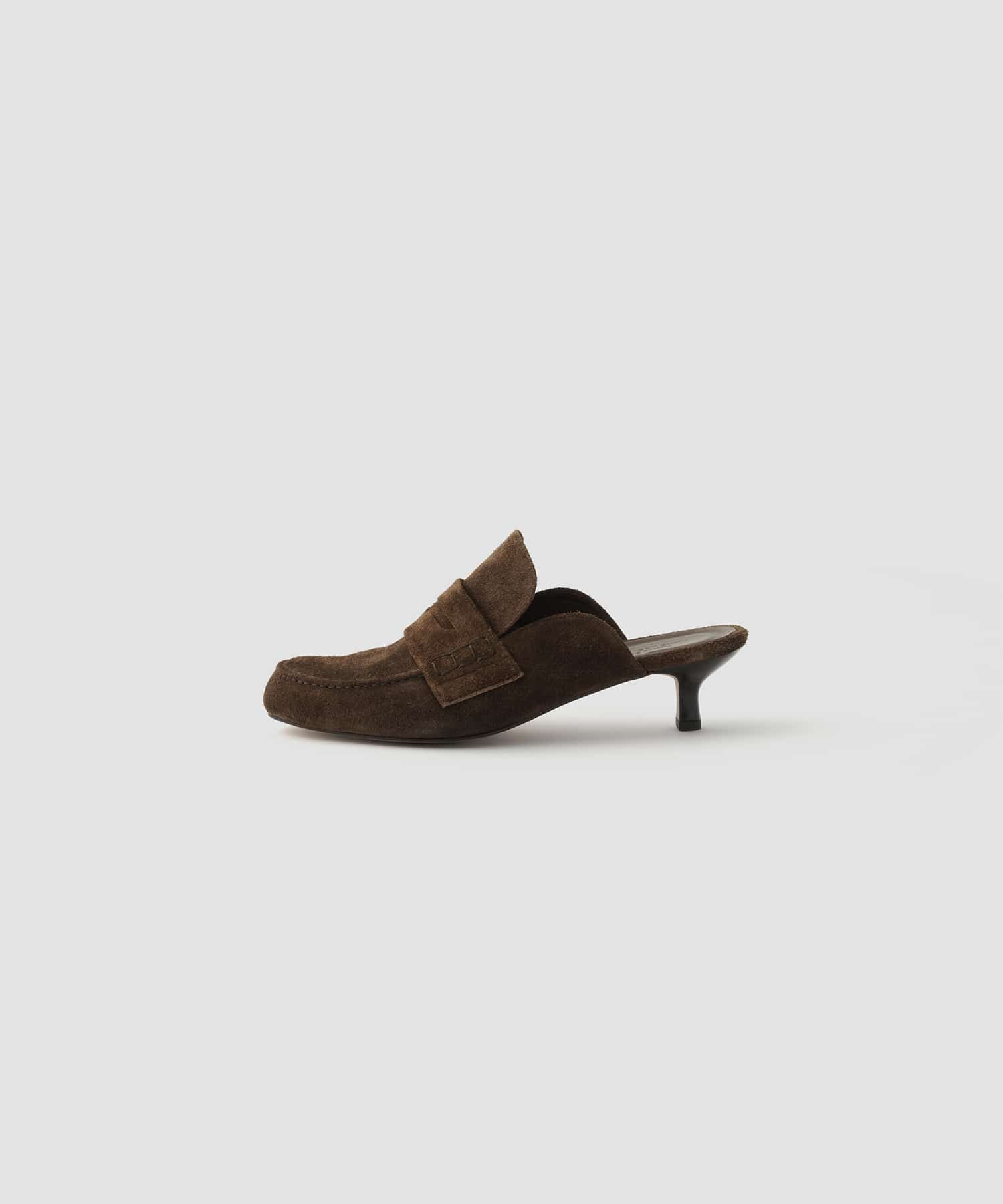 COW SUEDE LEATHER LOAFER MULE JANE SMITH