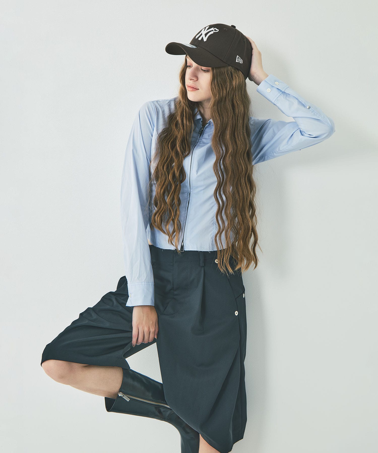 fitted zip up shirt CONZ