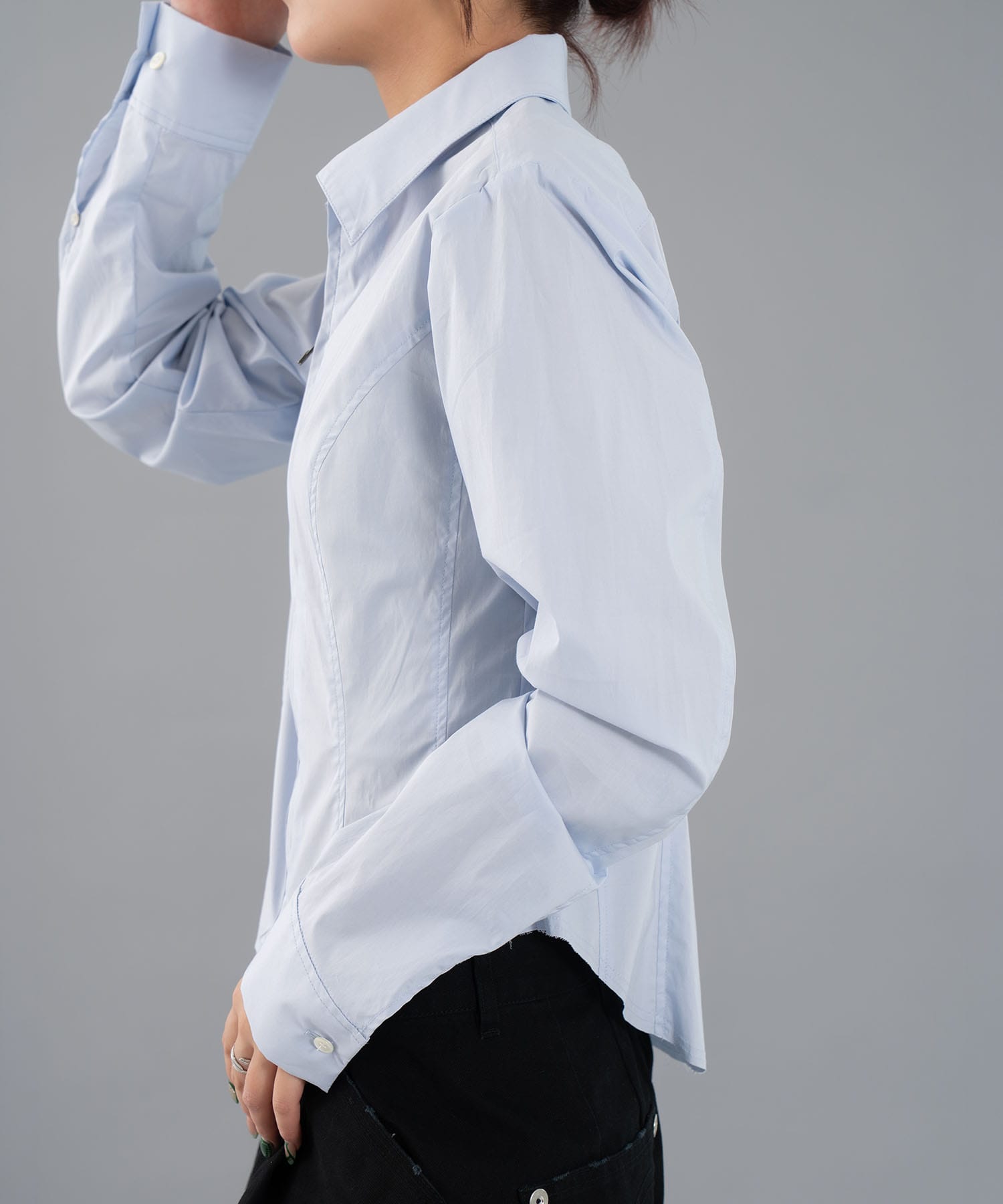 fitted zip up shirt CONZ