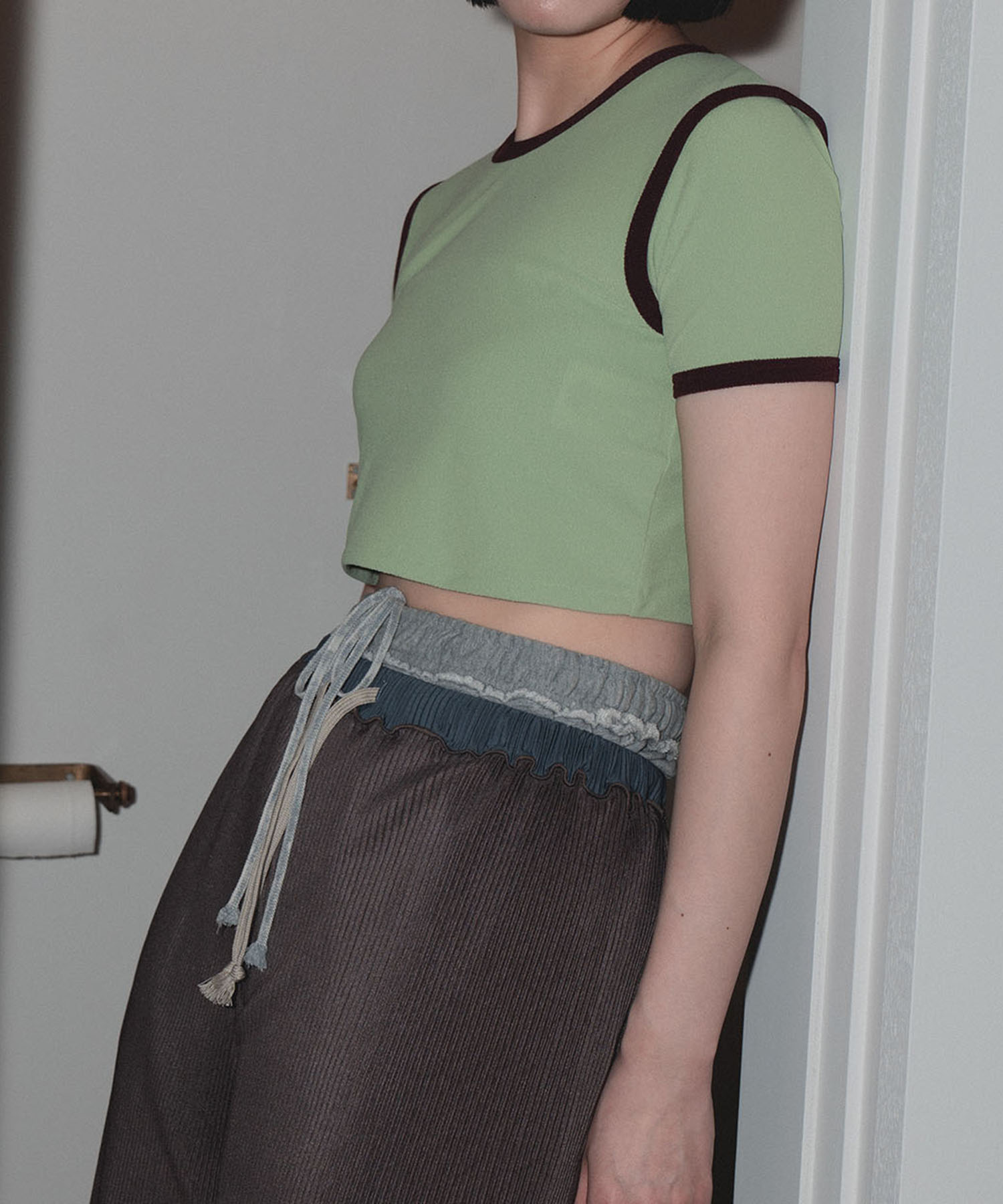 別注 STRETCH PILE RINGER SHORT TEE kotohayokozawa