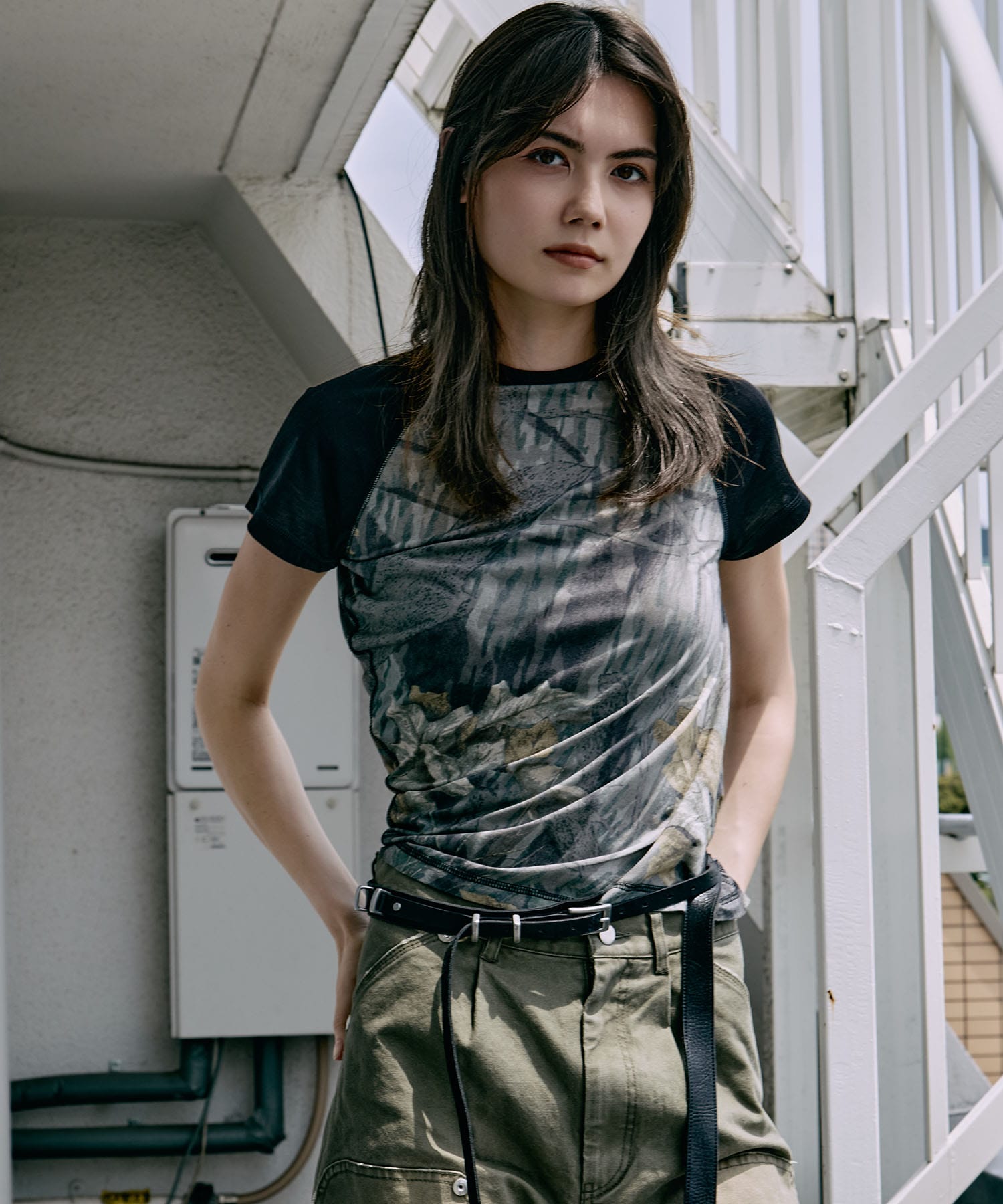 Cotton Silk Raglan Short Sleeve INSCRIRE