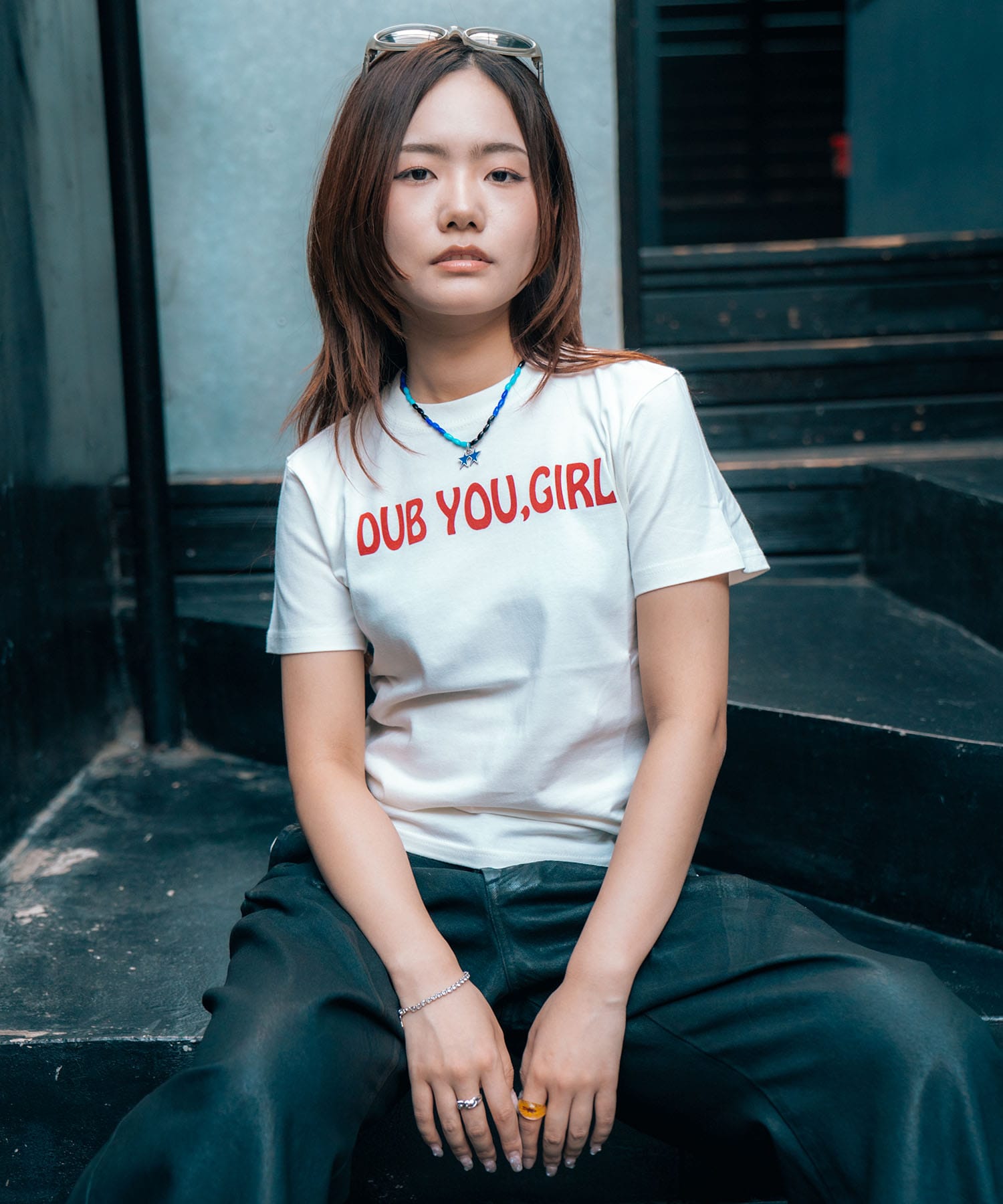 KOWGA I DUB YOU GIRL TEE｜コウガ アイ ダブ ユー ガール Tシャツ｜WHITE