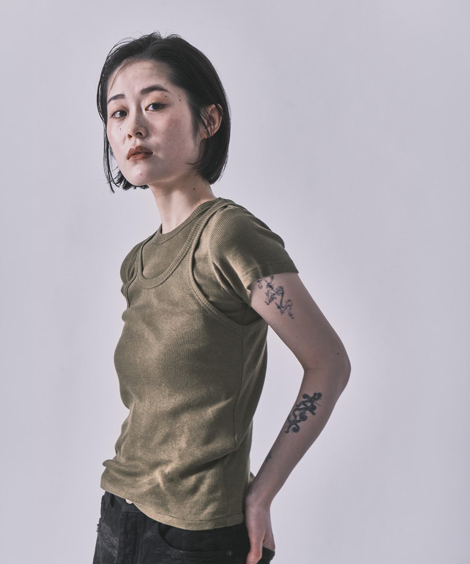 Gauze Teleco Tank Top INSCRIRE