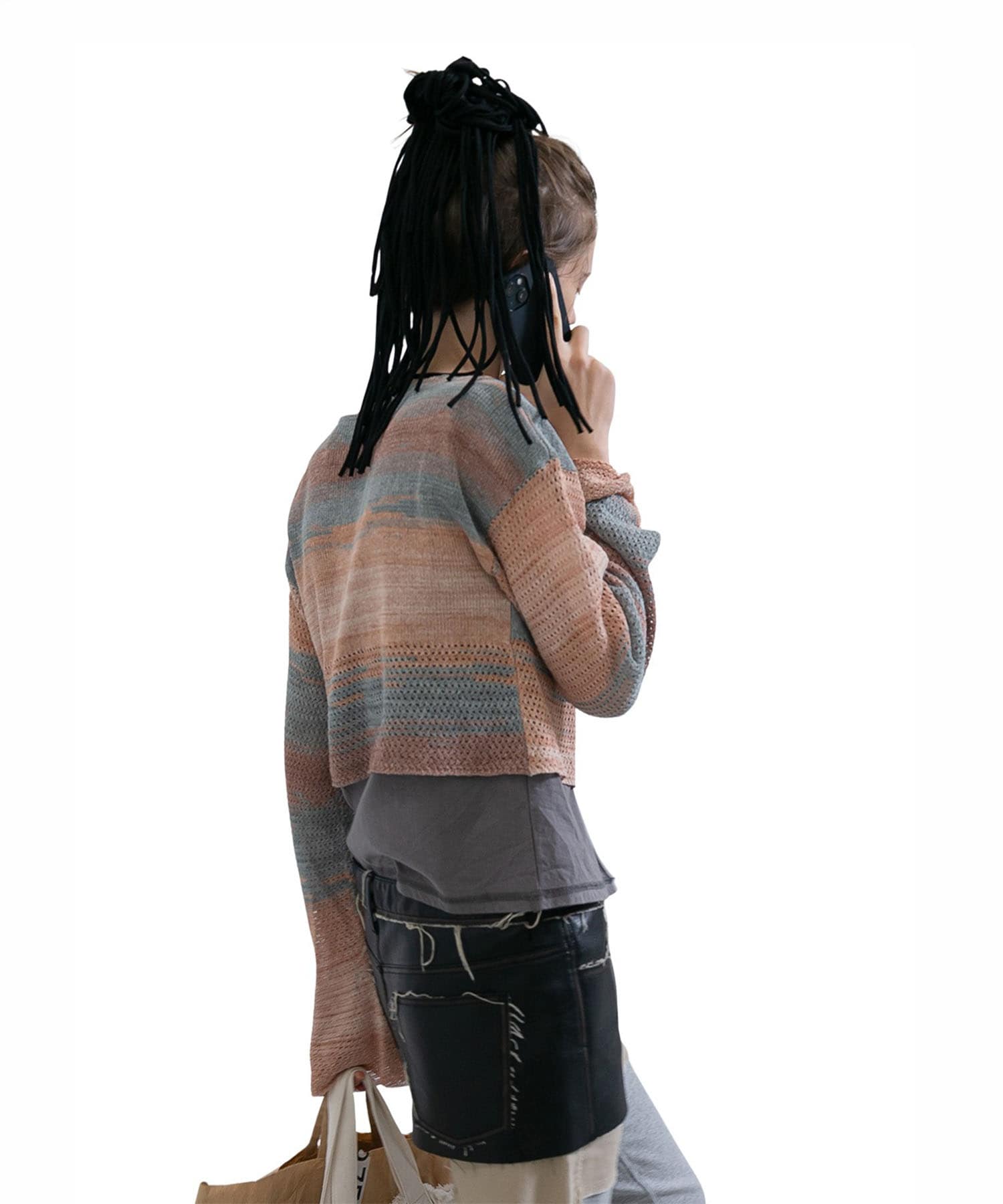 Double T-Layered Knit Cardigan PERVERZE