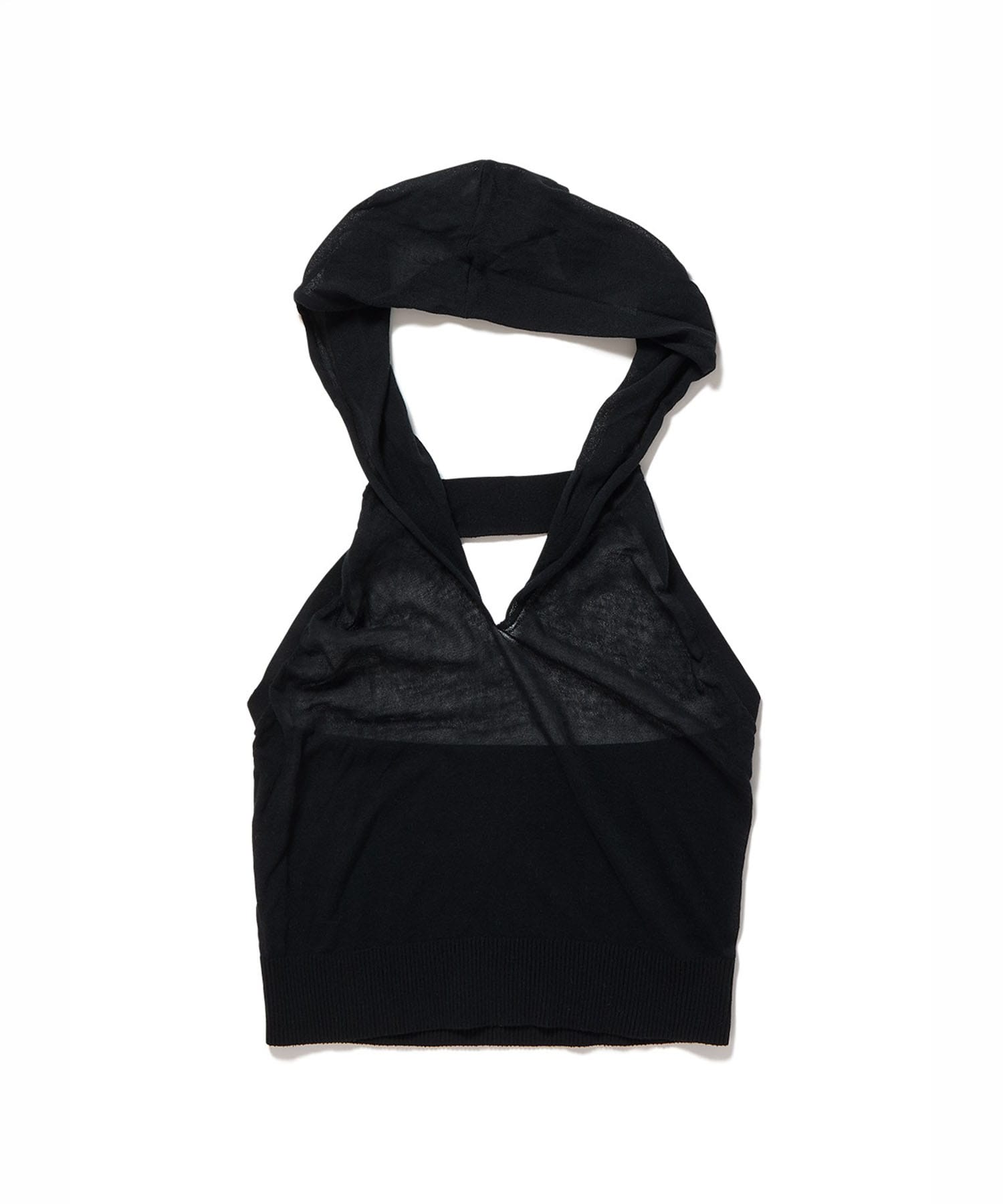 Cropped Hoodie Knit Top PERVERZE