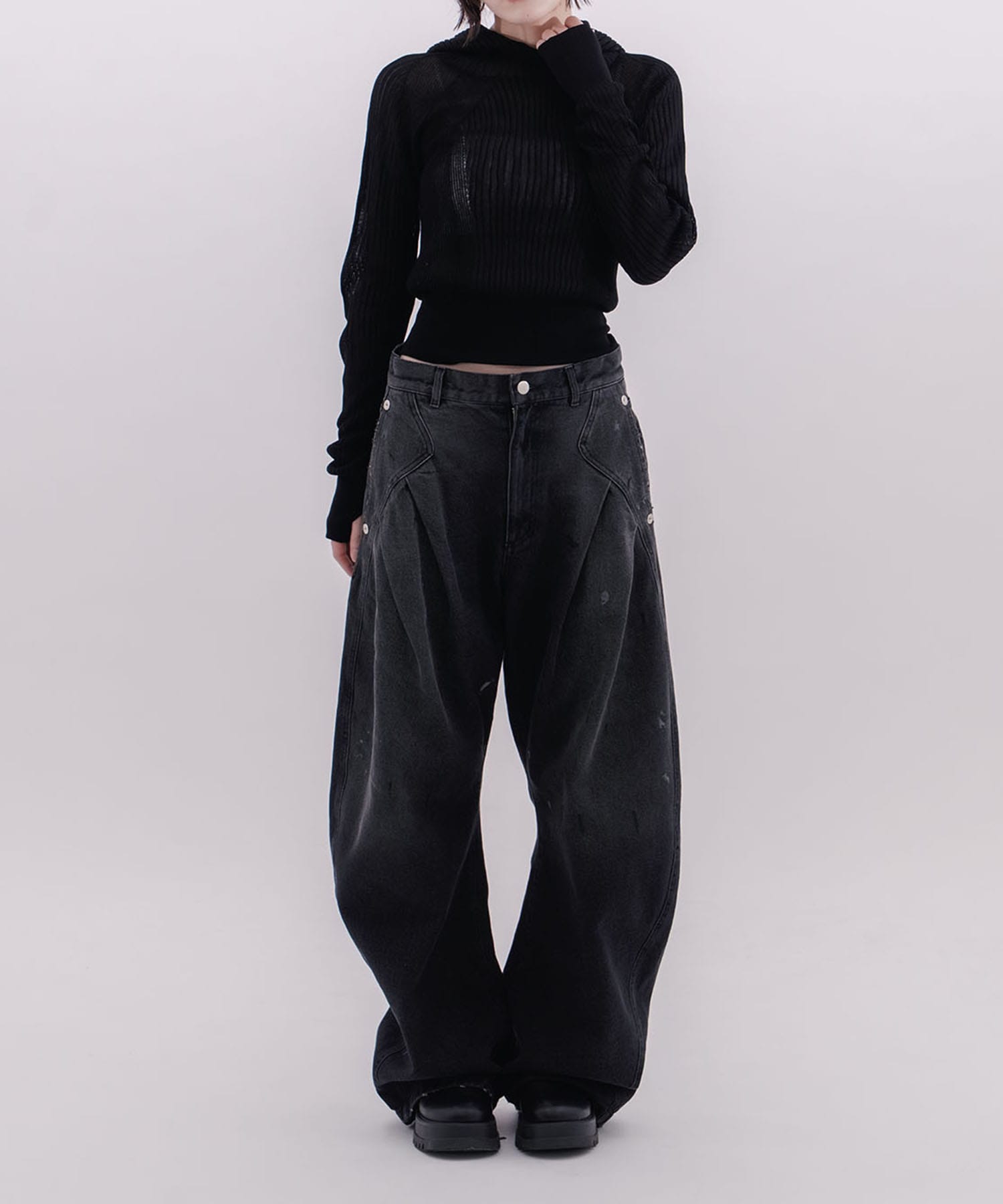 dark wash curve denim deep blue CONZ