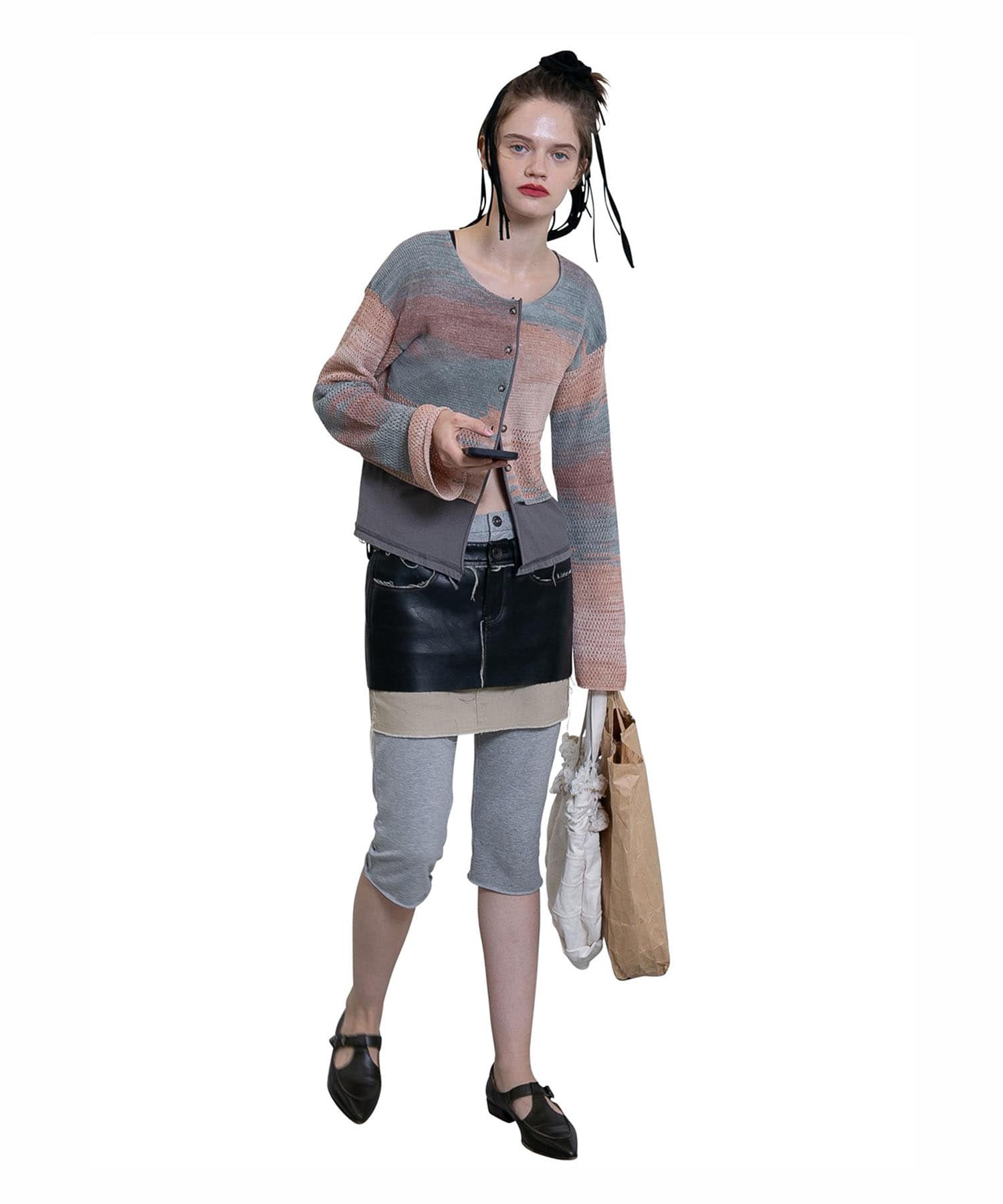 Washed Leather Mini Skirt PERVERZE