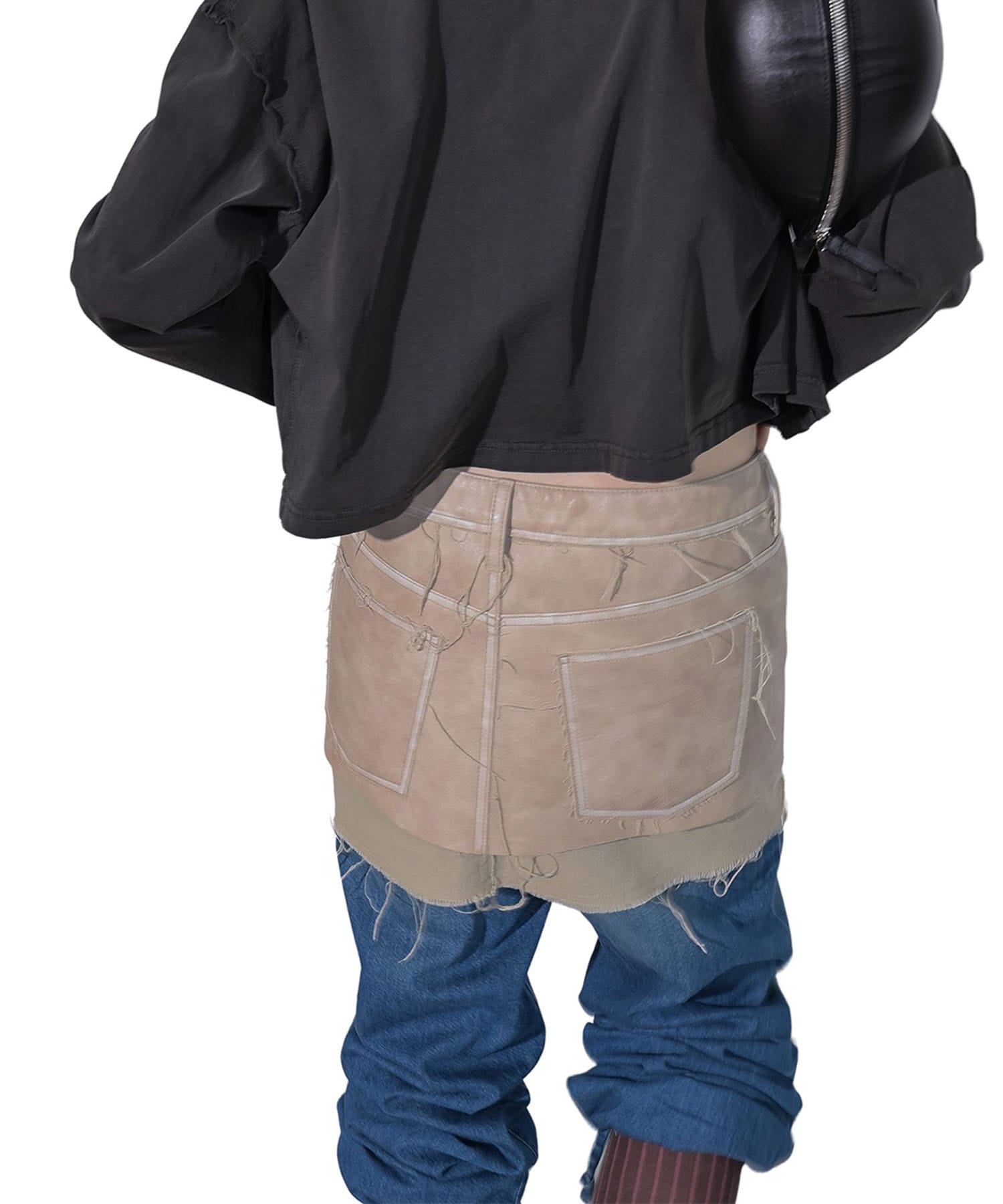 Washed Leather Mini Skirt PERVERZE