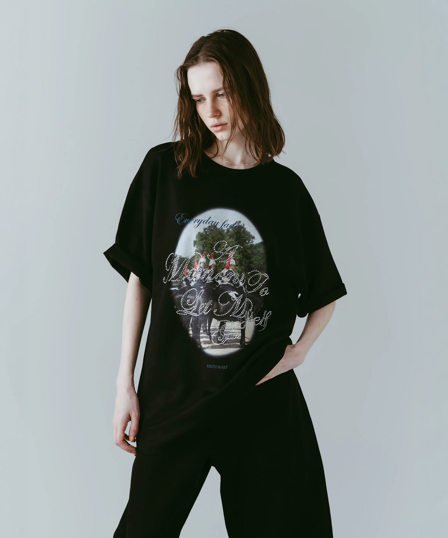 rhinestone graphic tee(unisex) Knuth Marf