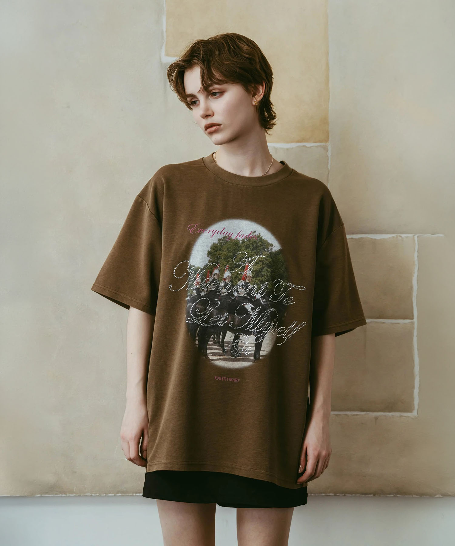 rhinestone graphic tee(unisex) Knuth Marf