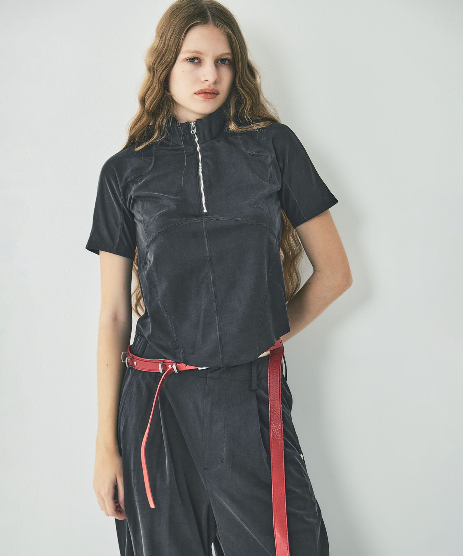 half zip fitted top CONZ